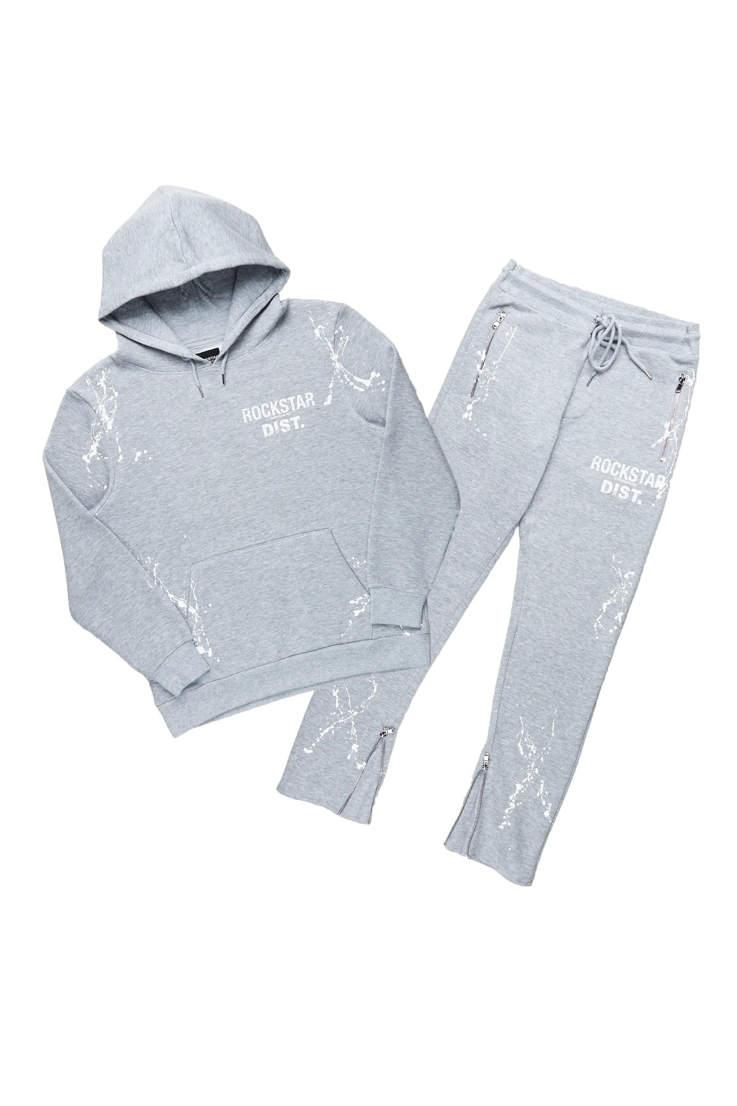 Reece Heather Grey  Slim Fit Track Set