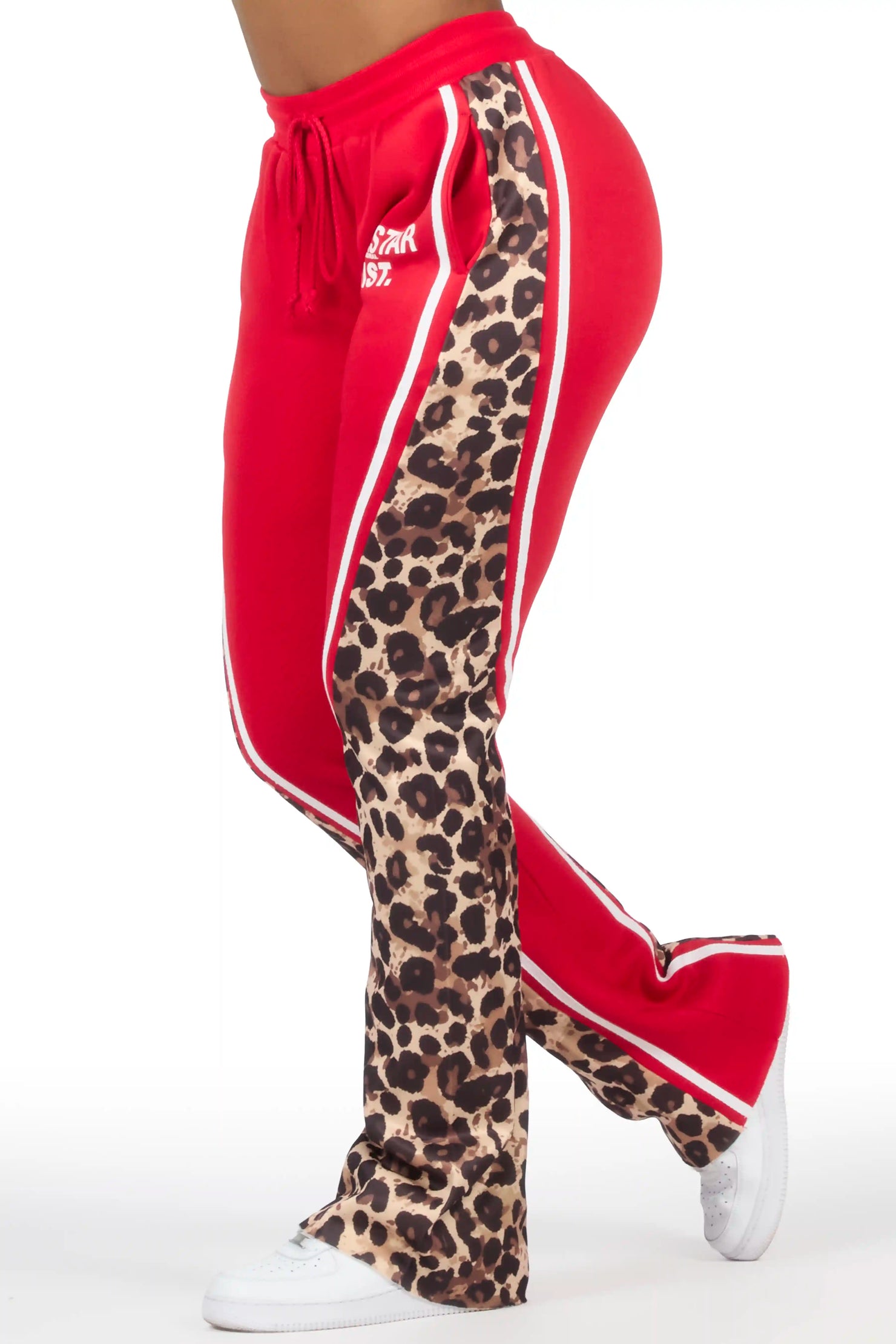 Soana Red Stacked Track Pant
