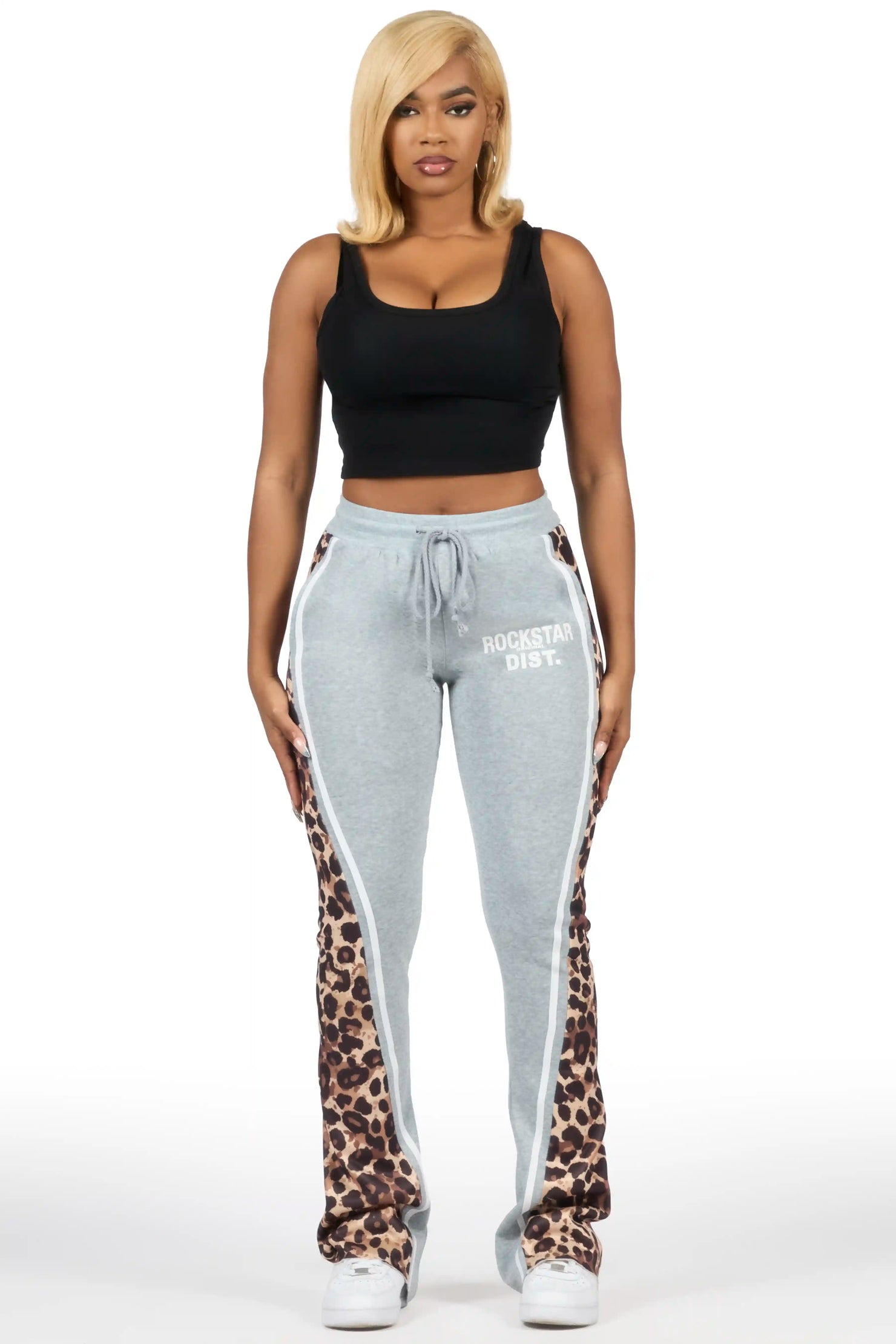 Soana Grey Stacked Track Pant
