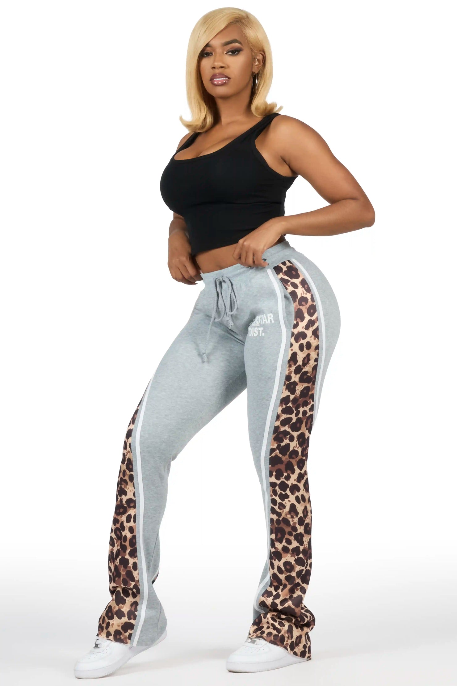 Soana Grey Stacked Track Pant