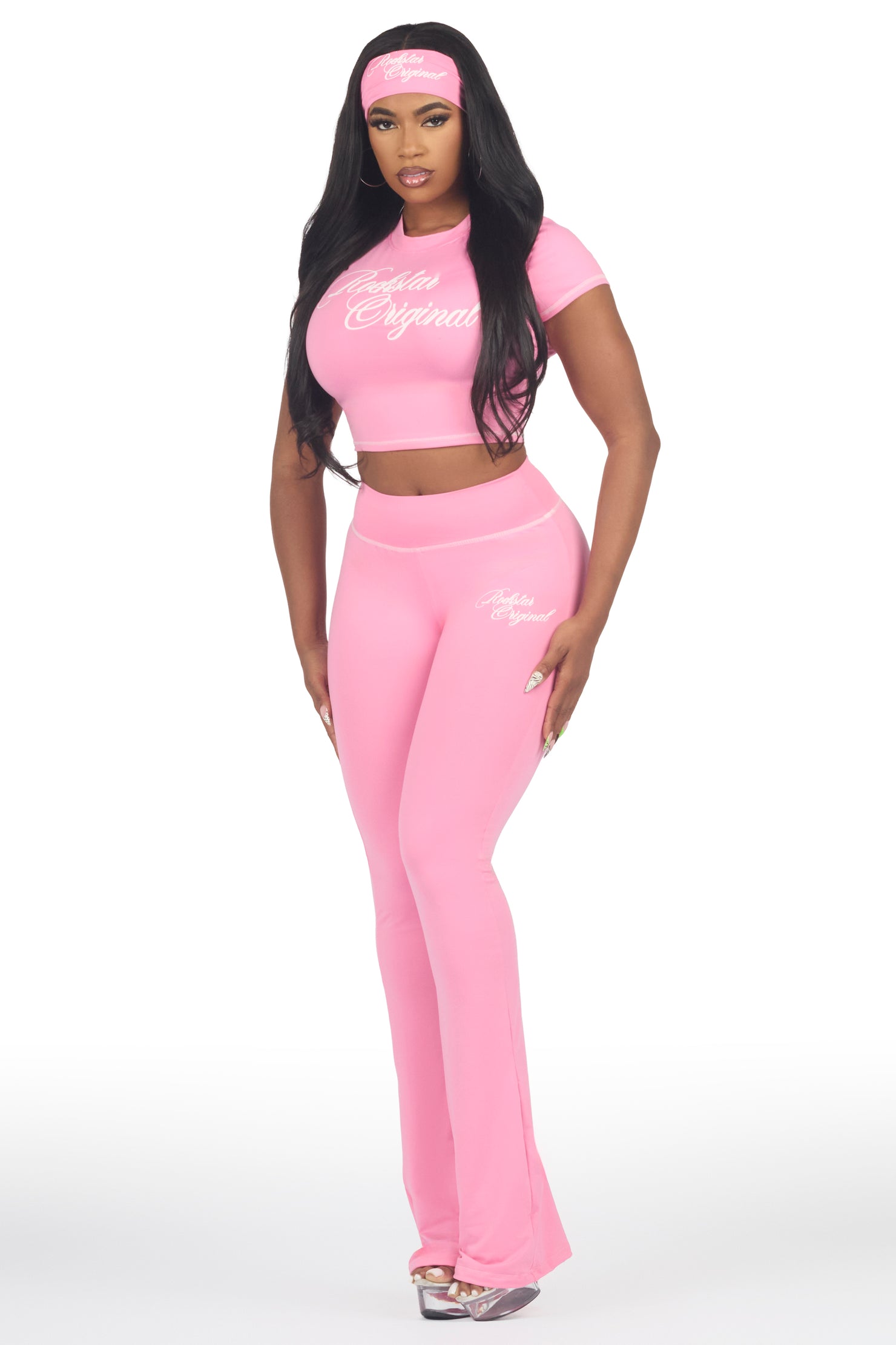 Mykalah Pink Printed Headband