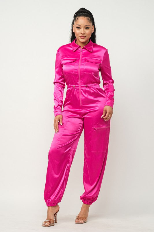 Jayma Fuchsia Jumpsuit