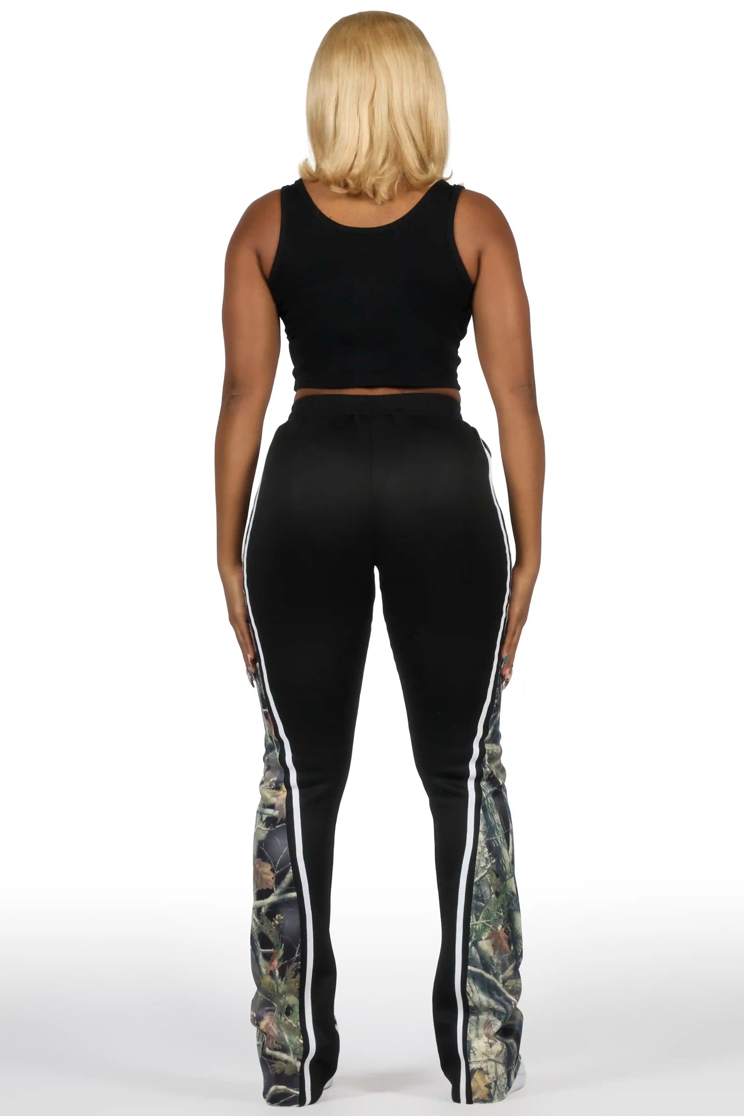 Soana Black Stacked Track Pant
