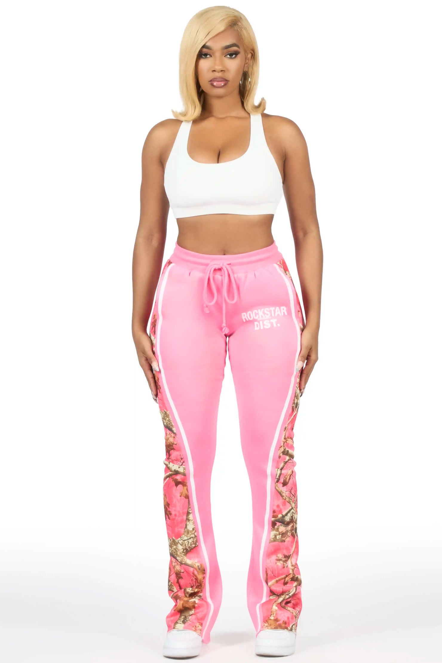 Soana Pink Stacked Track Pant