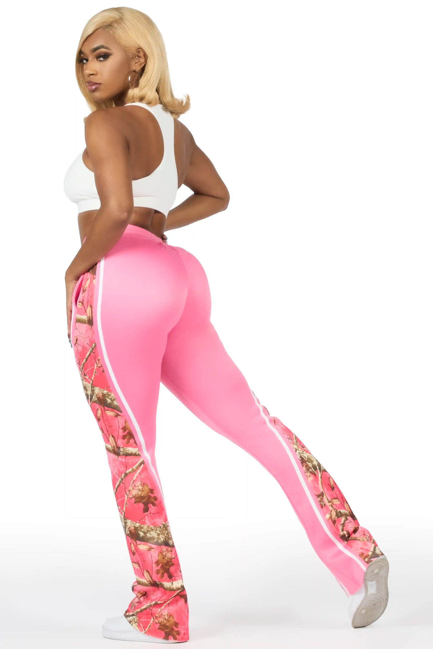 Soana Pink Stacked Track Pant