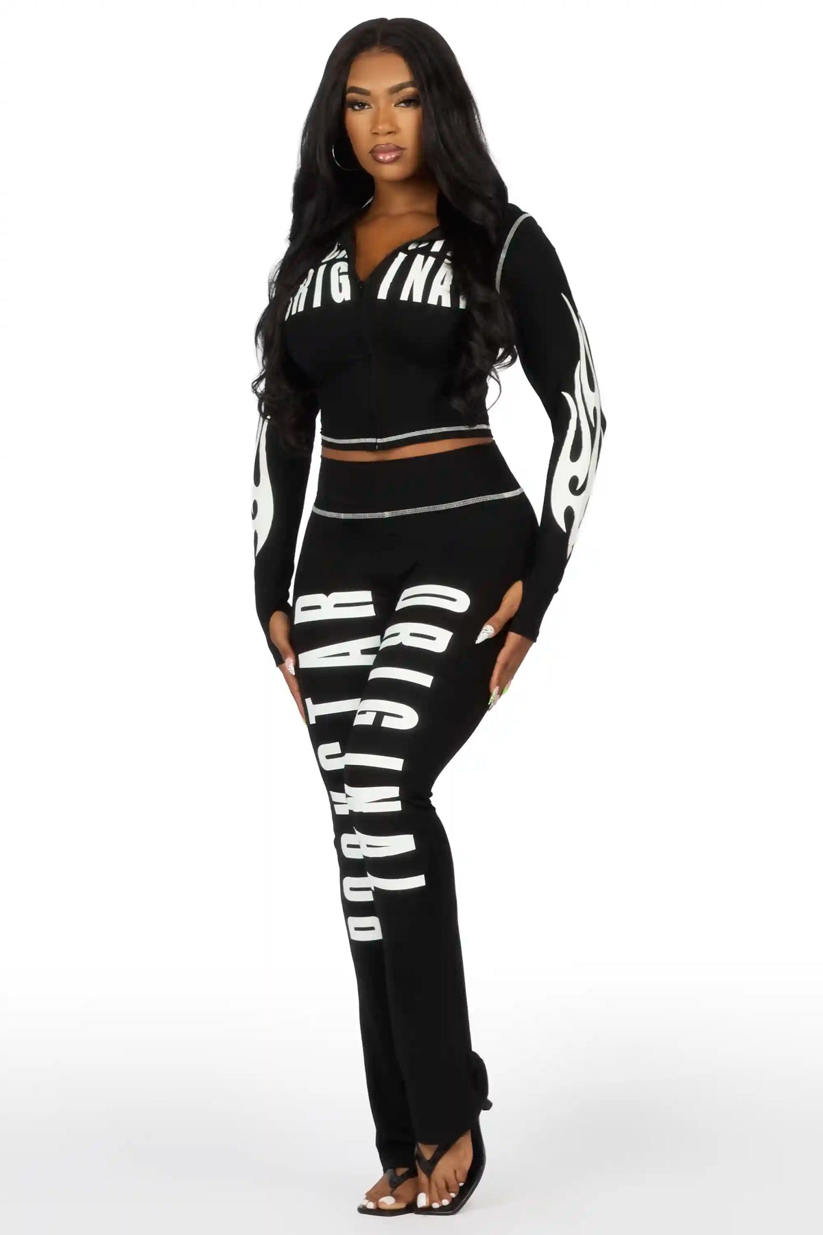 Kamyia Black Lounge Track Set