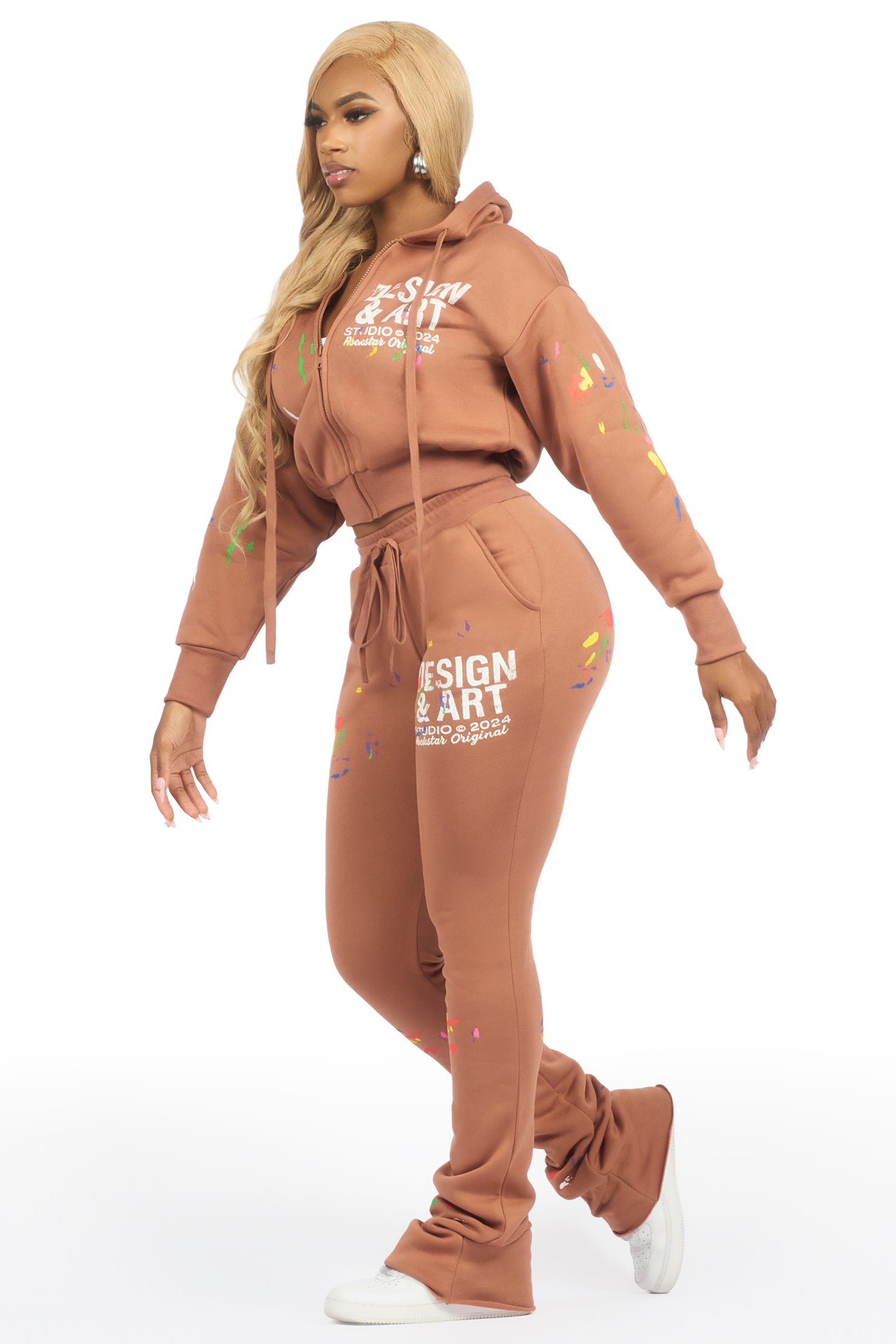 Kristiane Mocha Crop Super Stacked Trackset