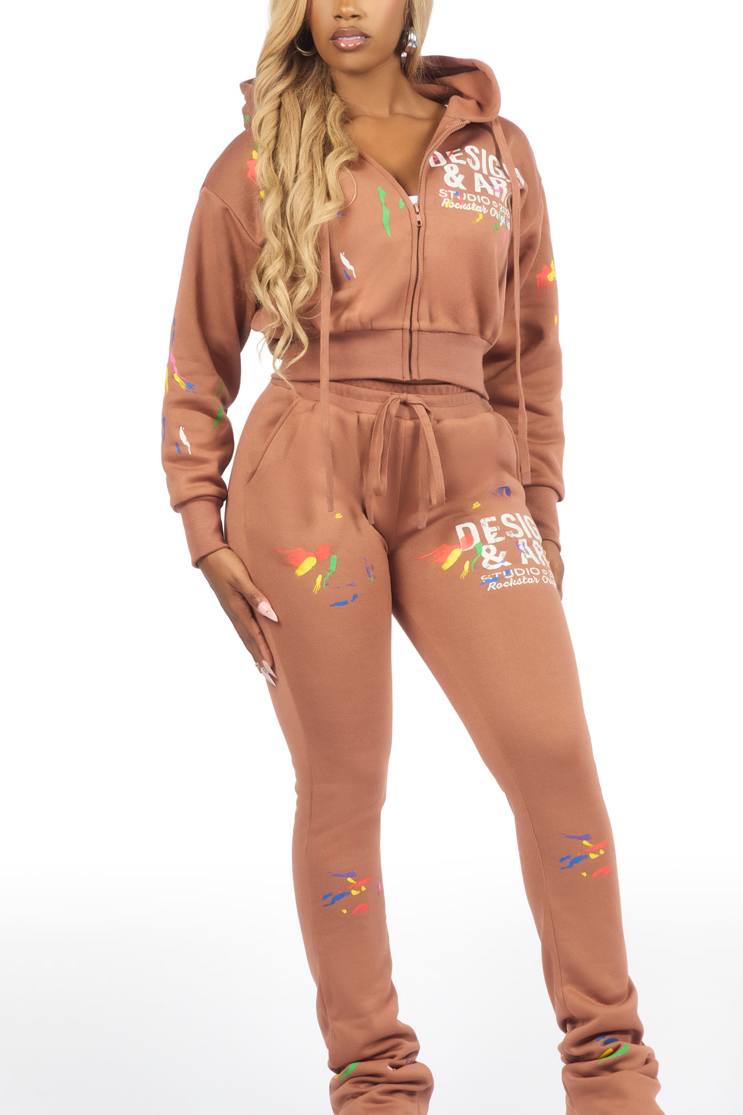 Kristiane Mocha Crop Super Stacked Trackset