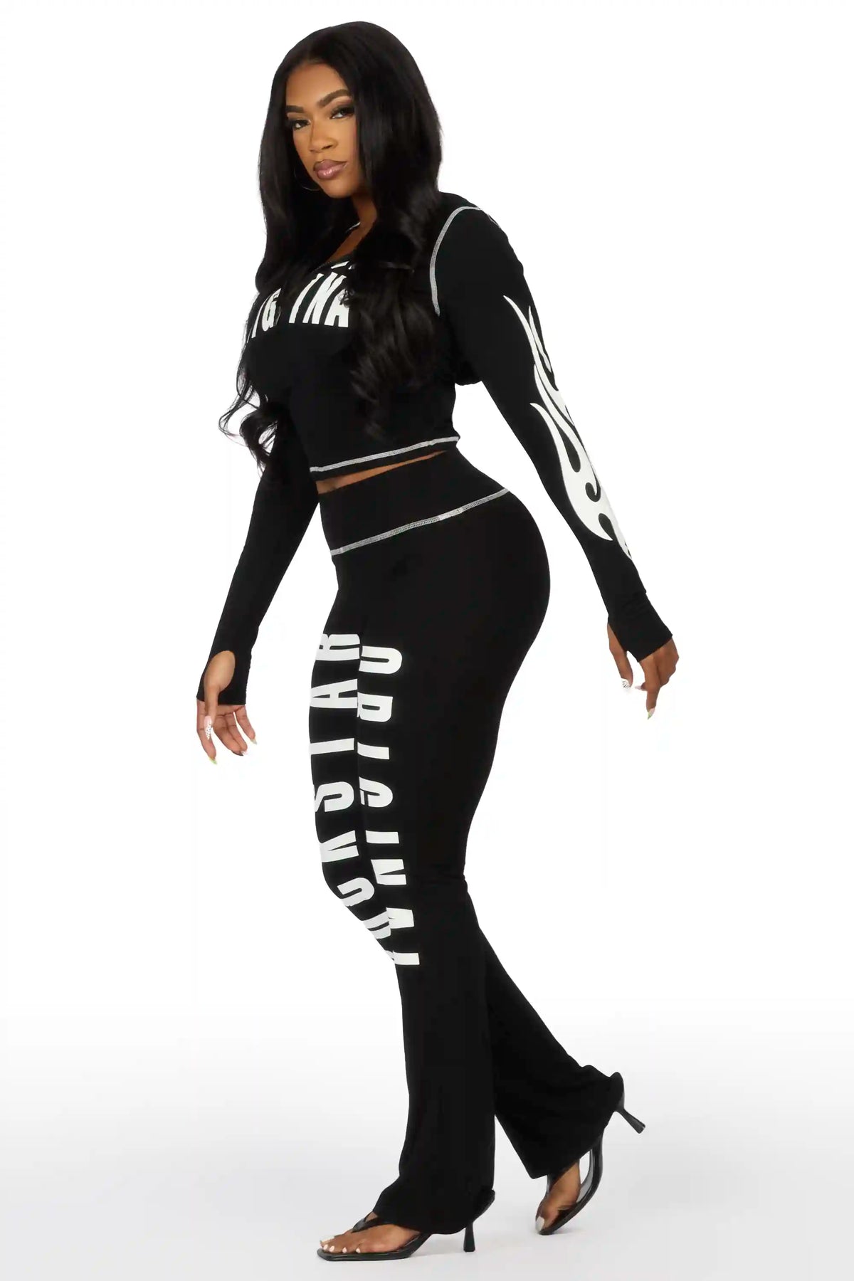 Kamyia Black Lounge Track Set