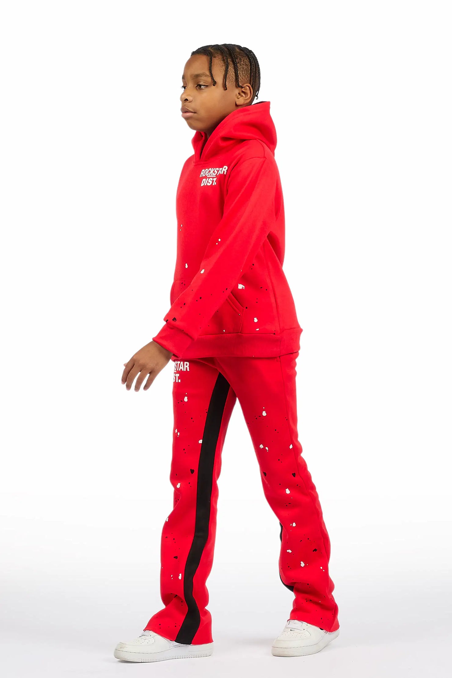 Boys Jaco Red Baggy Fit Pant Set