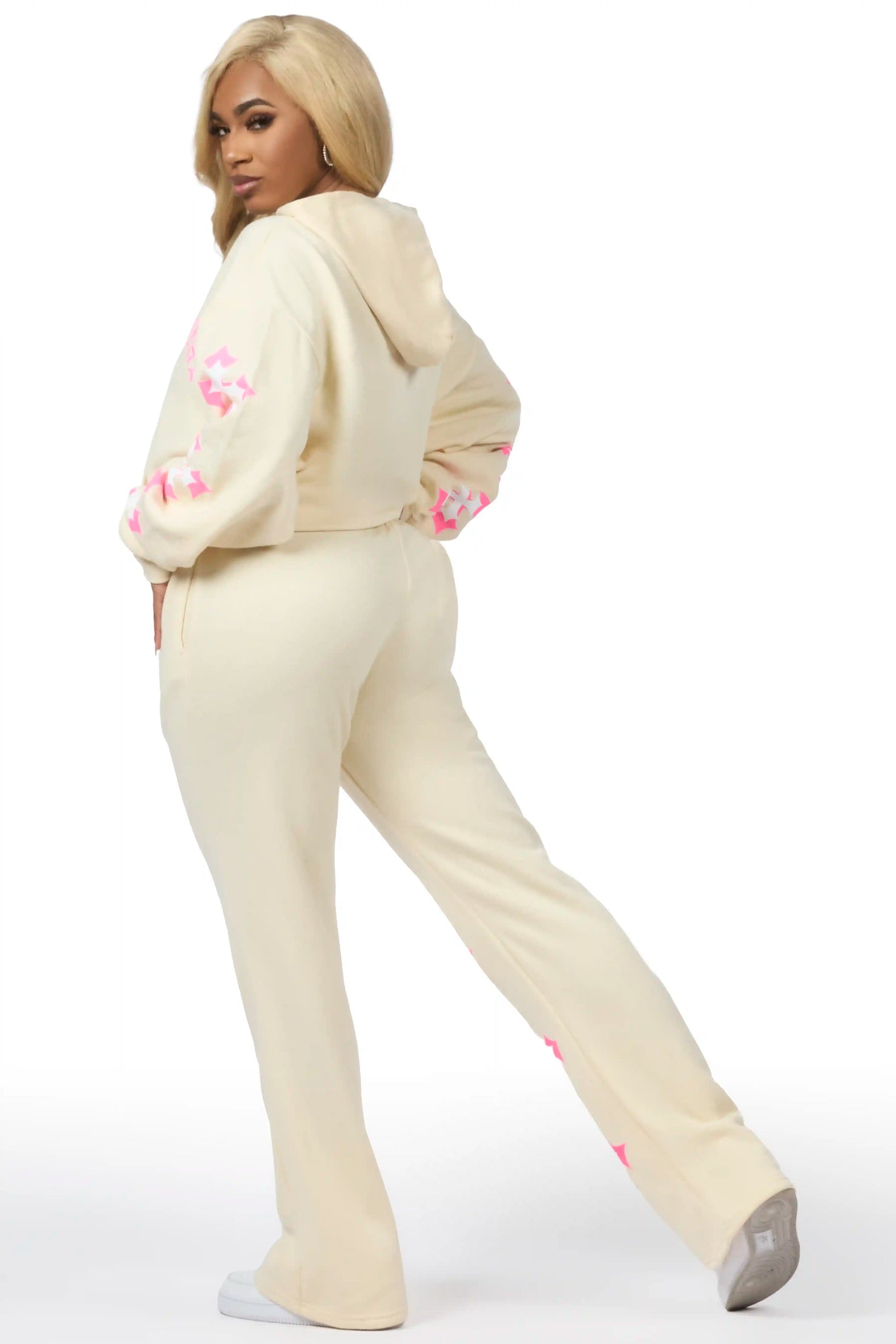 Kiyah Beige Baggy Fit Track Set