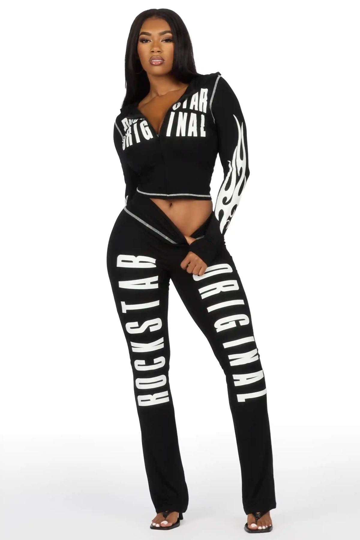 Kamyia Black Lounge Track Set