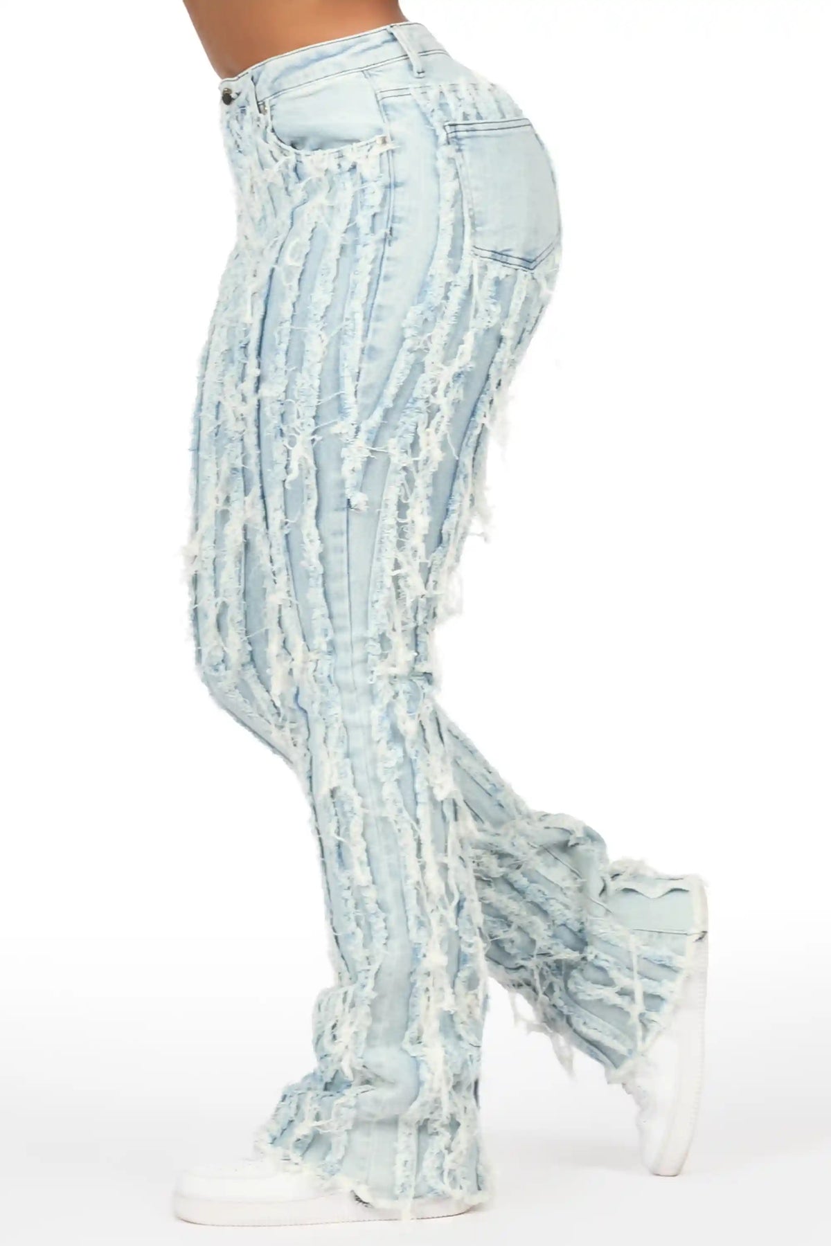 Natalia Light Med. Wash Stacked Flare Jean