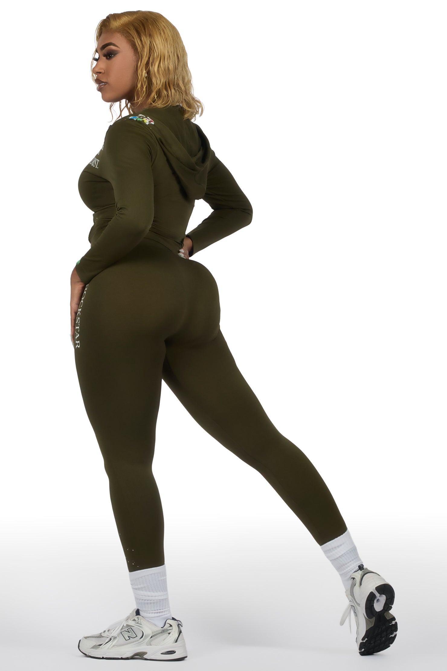 Kelci Olive Painted Active Set