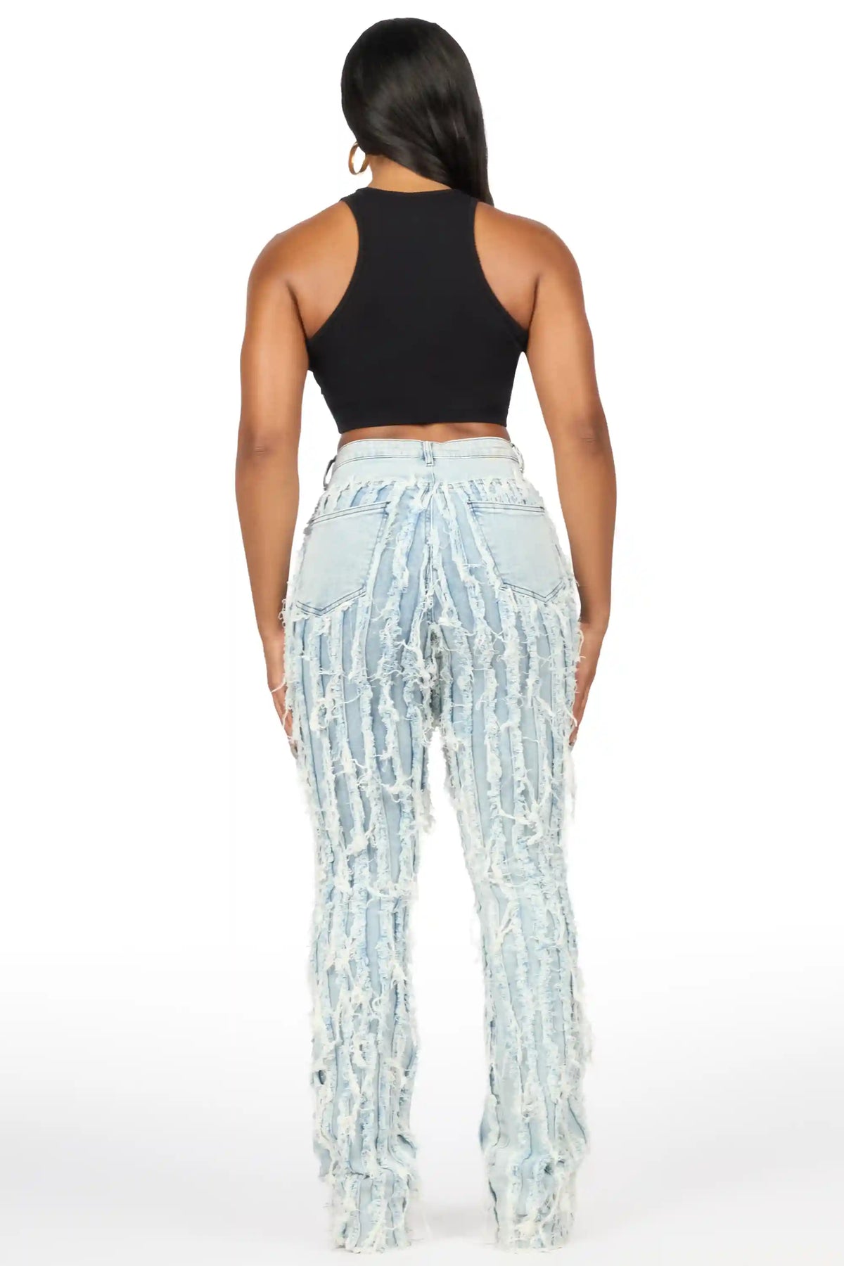 Natalia Light Med. Wash Stacked Flare Jean