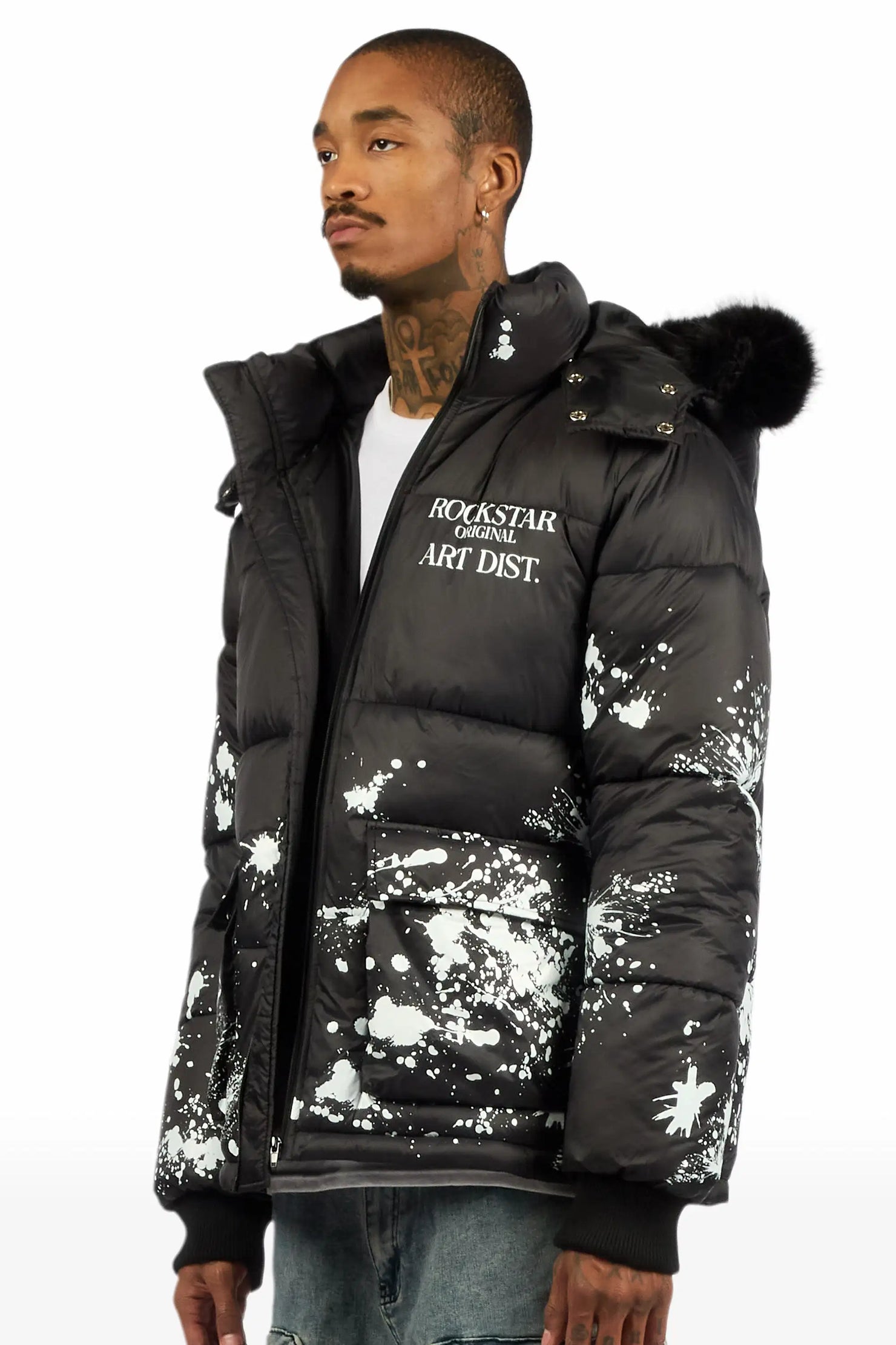 Filip Black Puffer Jacket
