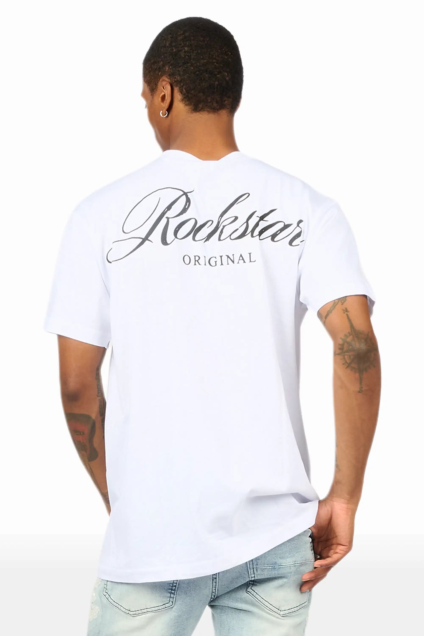 Domaric White Oversized Graphic T-Shirt