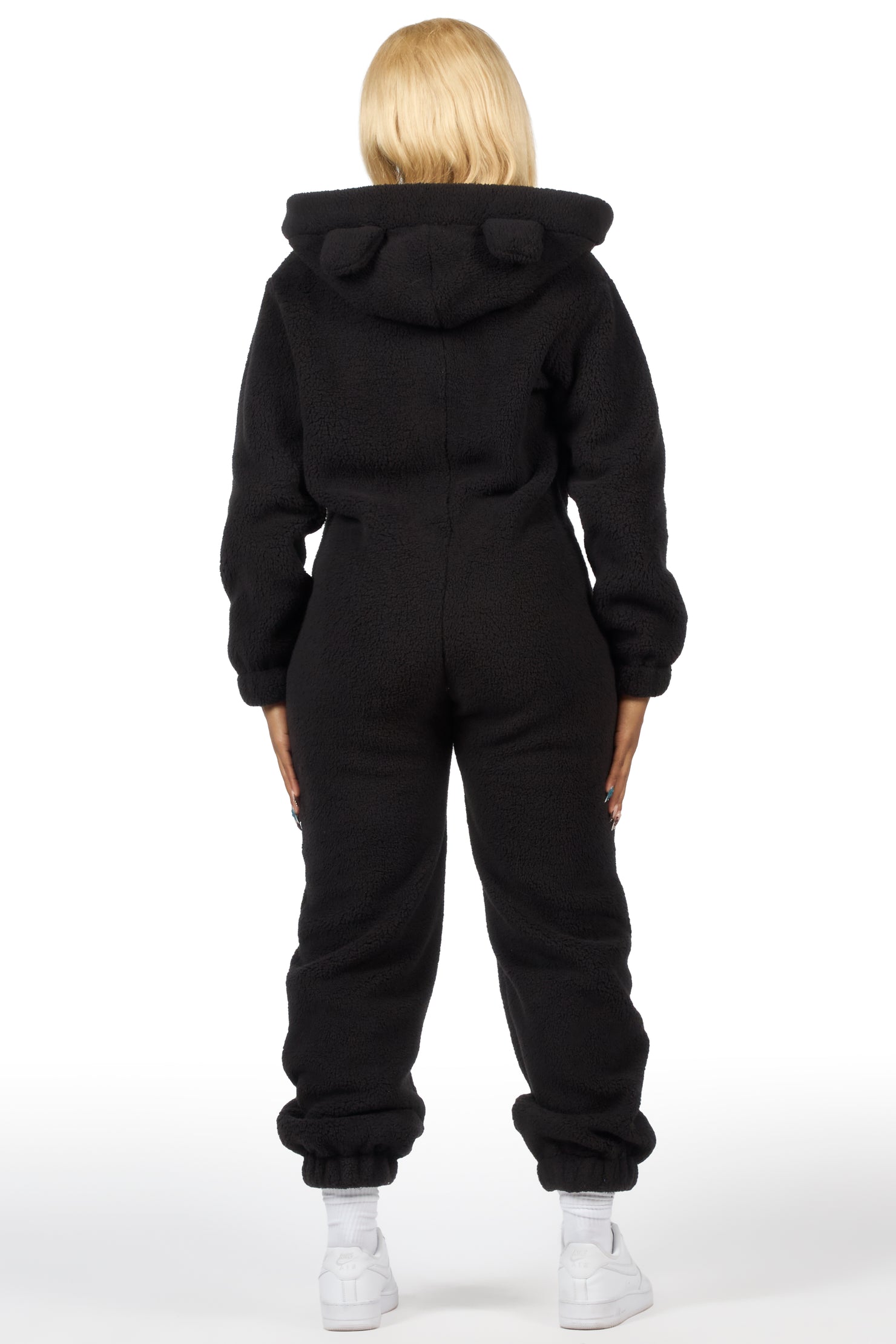 Kimani Black Sherpa Jumpsuit