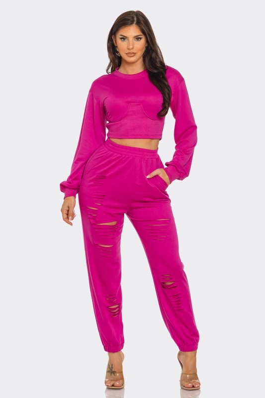 Rosetta Magenta Lounge Track Set