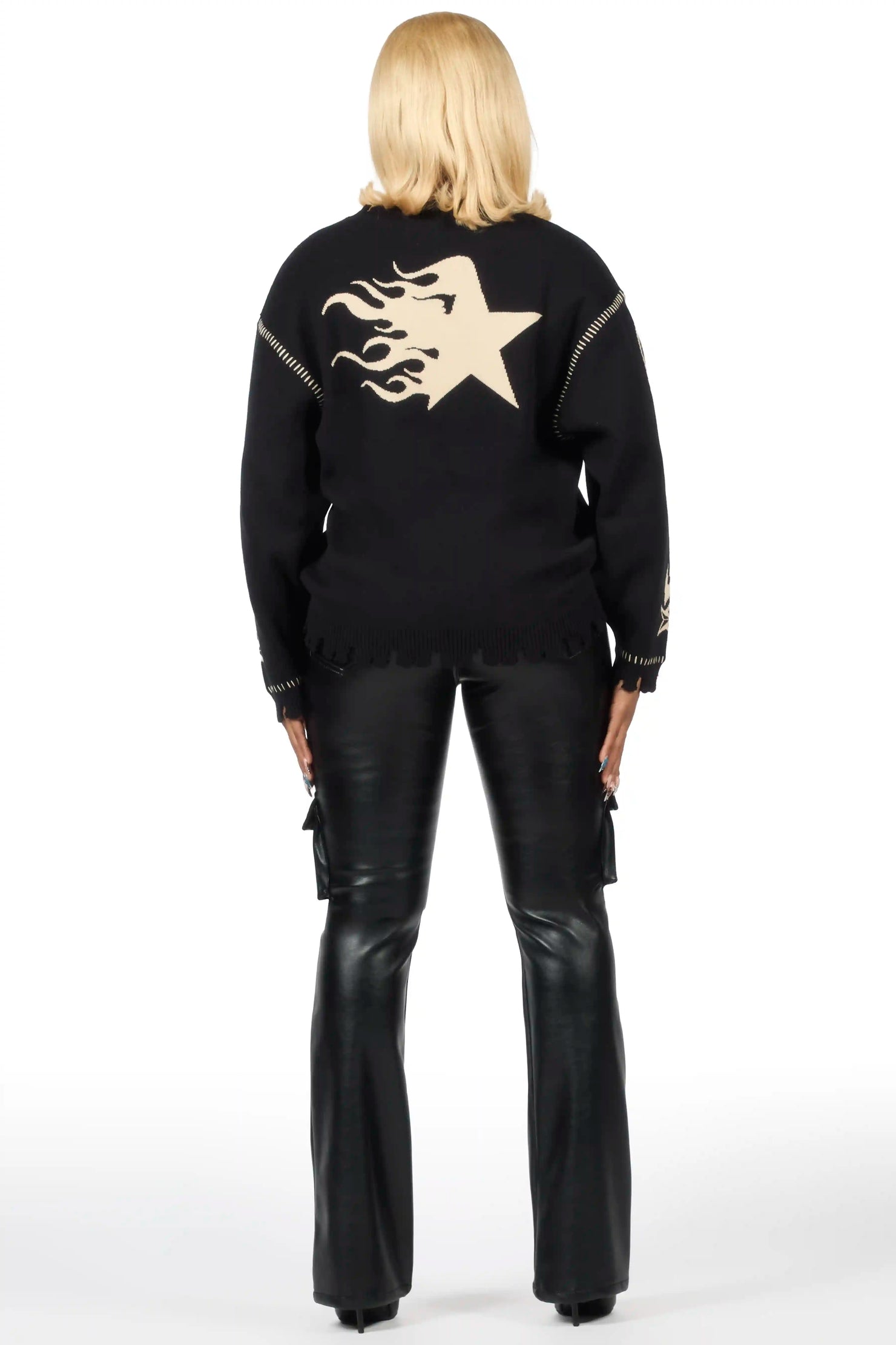 Arkesha Black Crewneck Sweatshirt