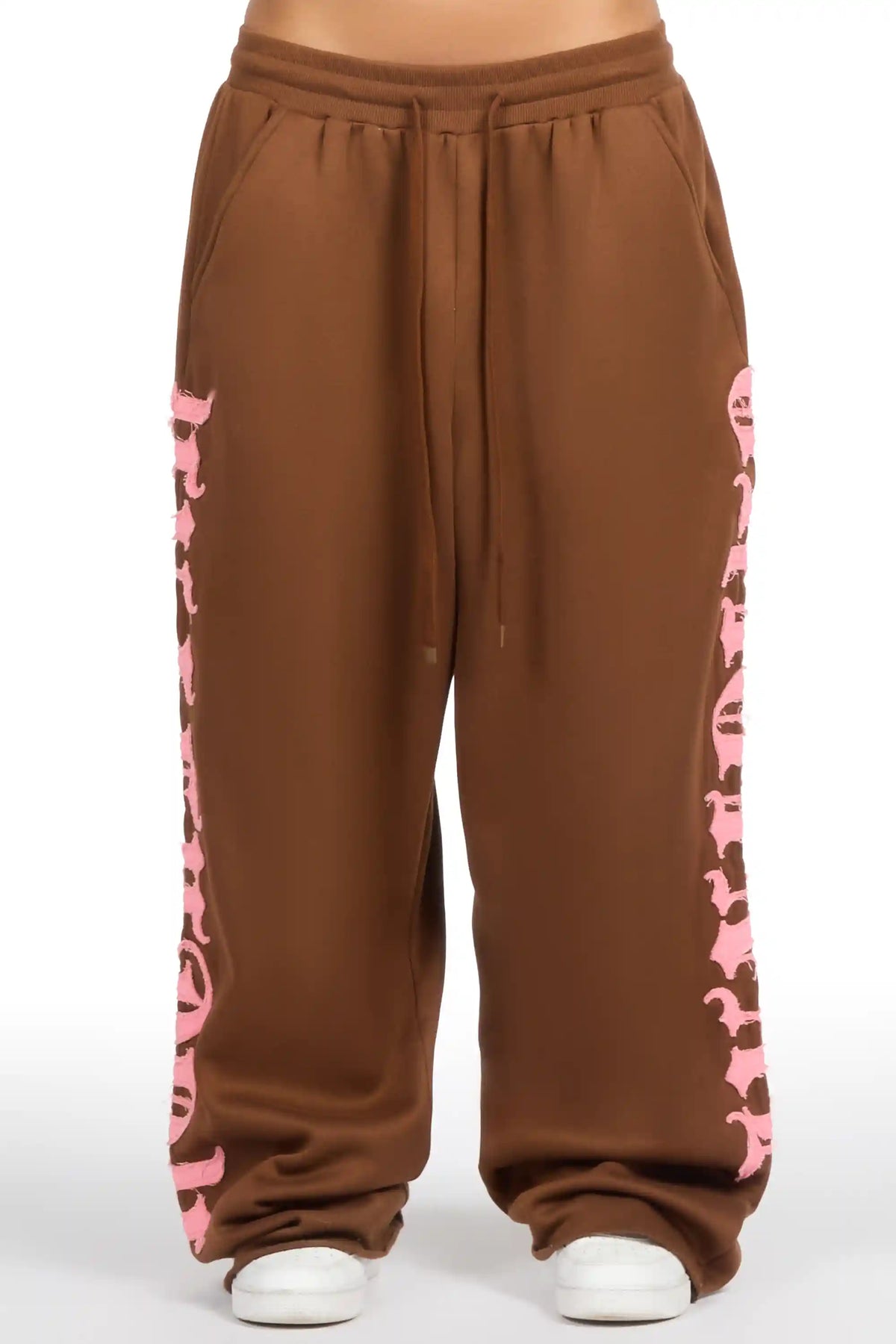 Camrona Brown Patched Baggy Track Pant