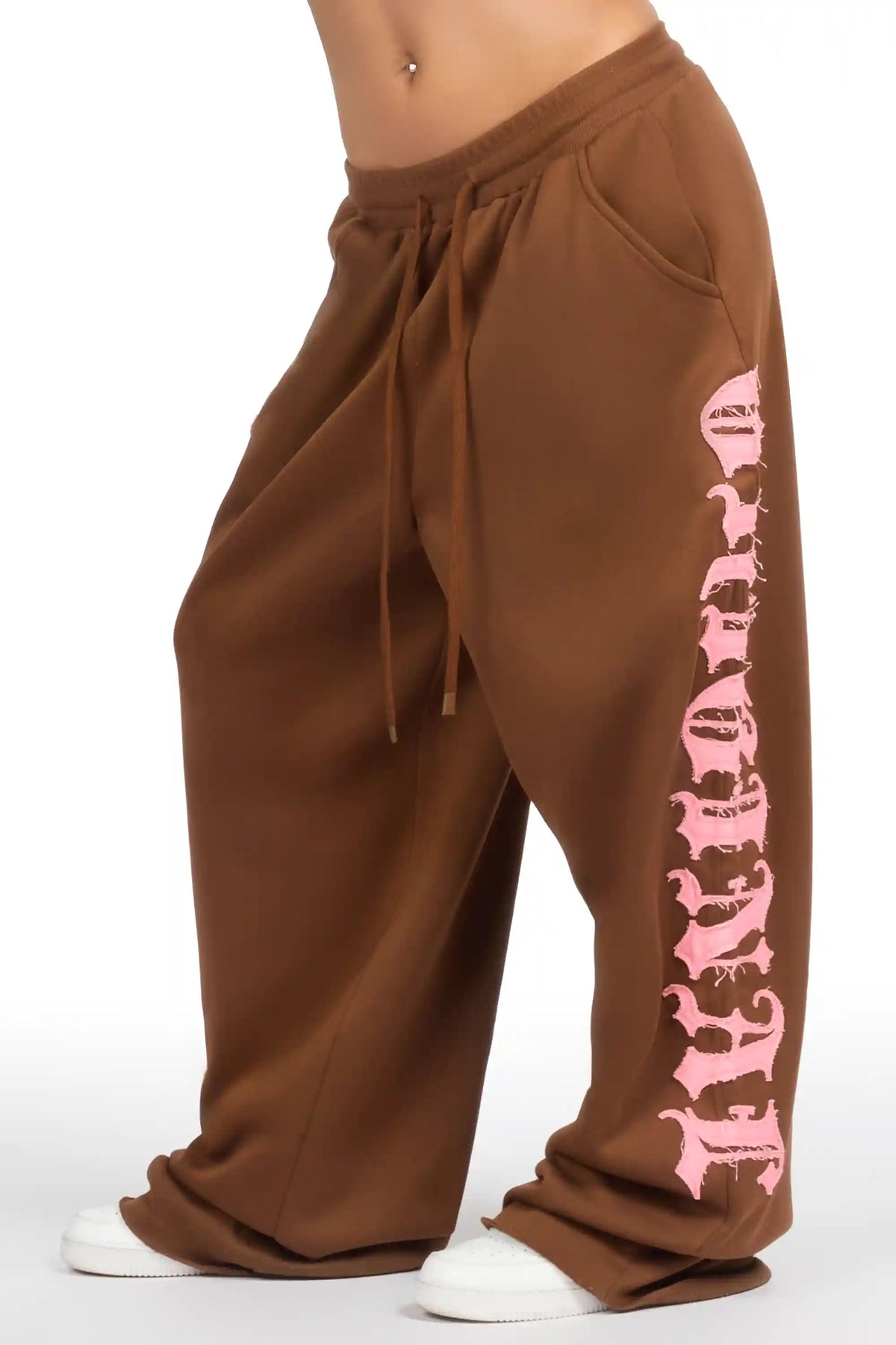 Camrona Brown Patched Baggy Track Pant
