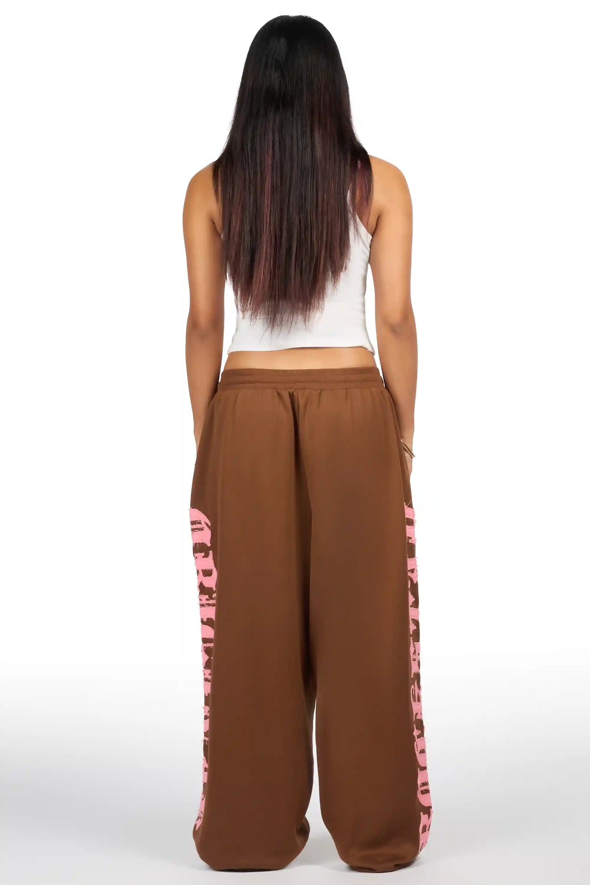 Camrona Brown Patched Baggy Track Pant