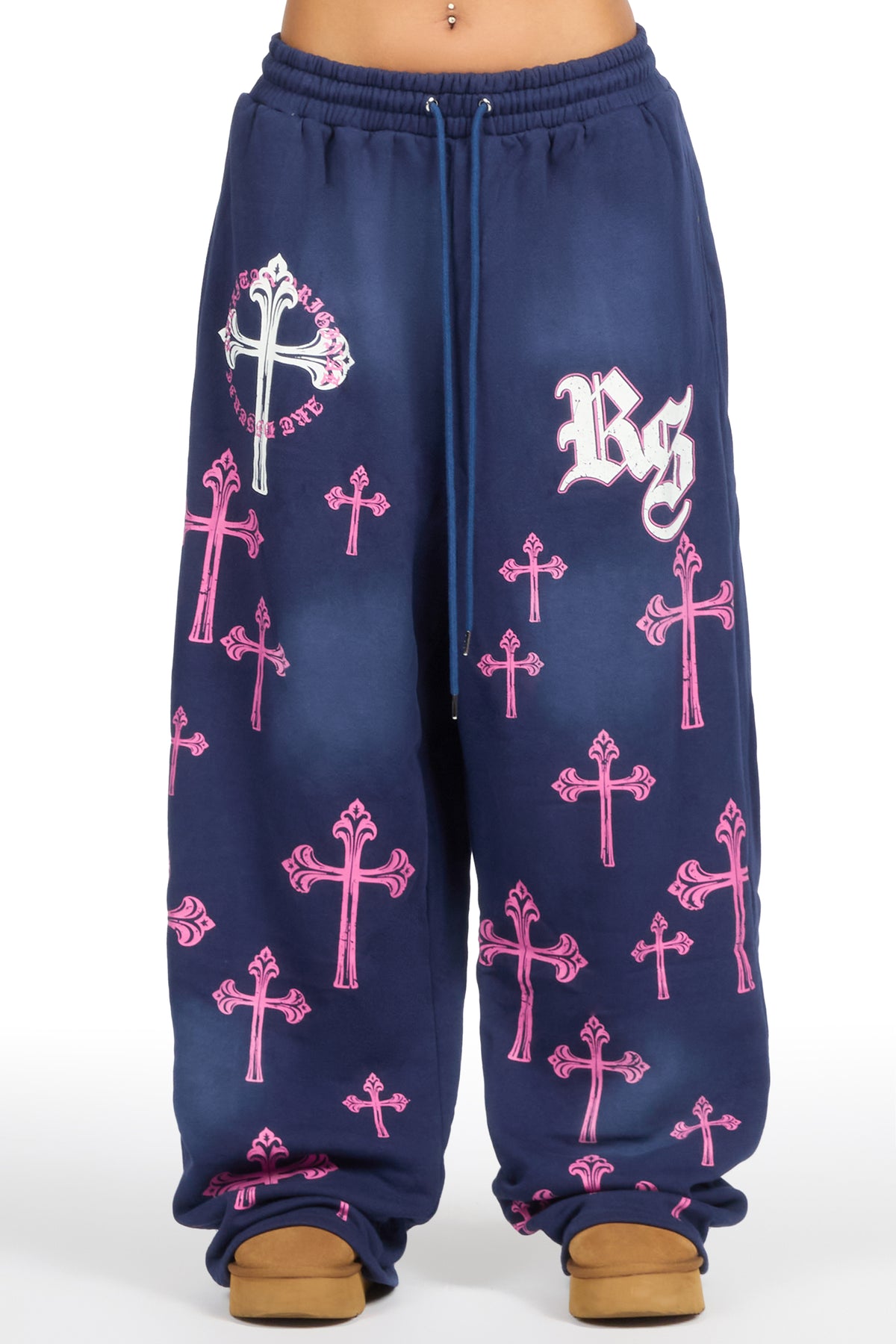 Tonnea Navy Baggy Fit Track Pant