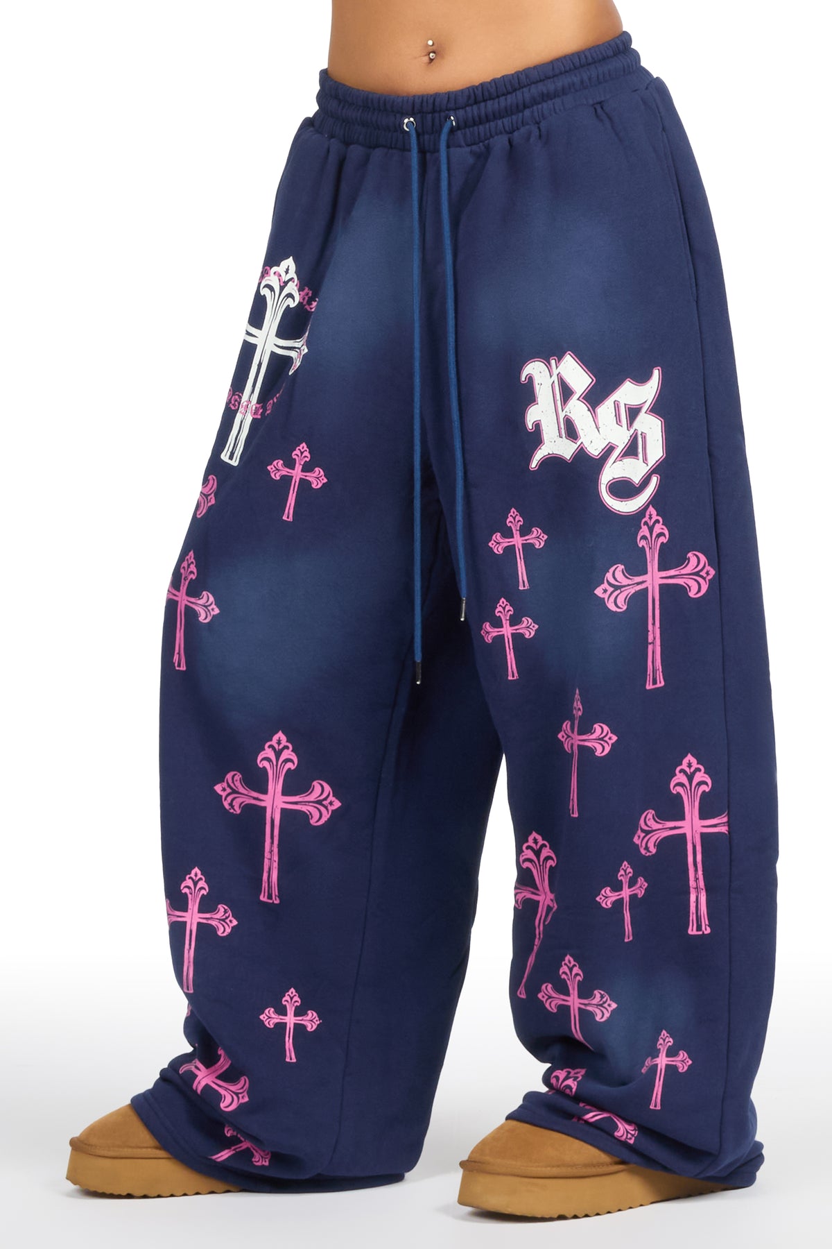 Tonnea Navy Baggy Fit Track Pant