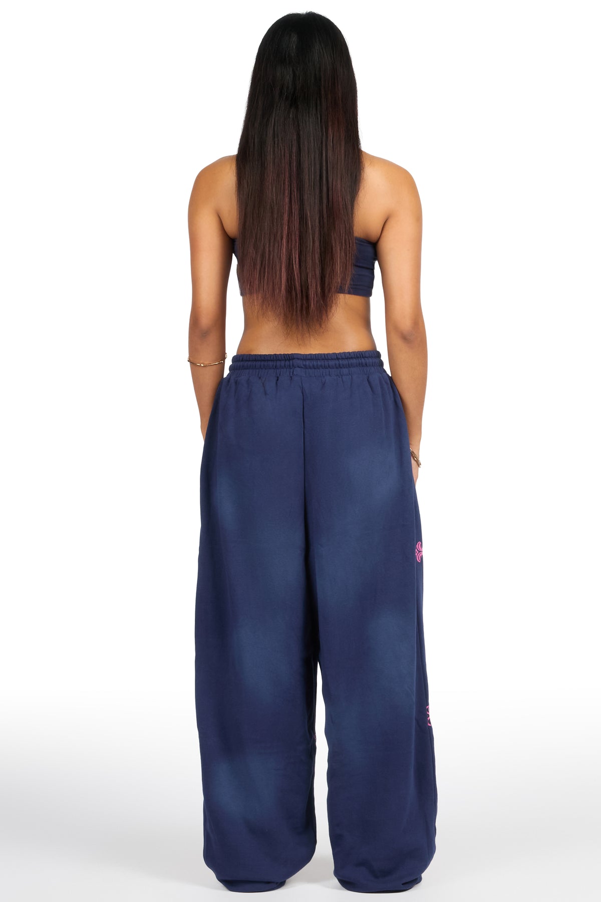 Tonnea Navy Baggy Fit Track Pant