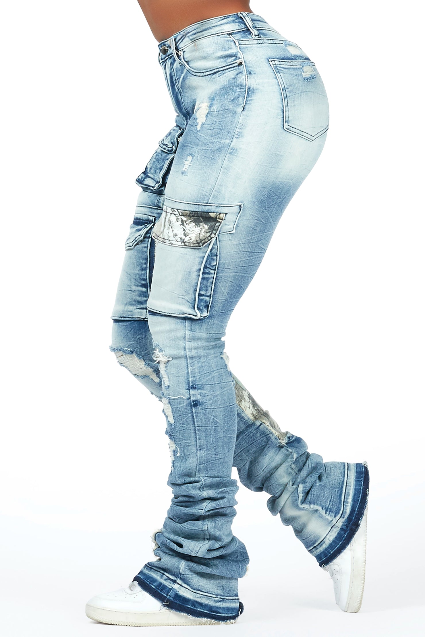 Teresa Light Wash Super Stacked Jean