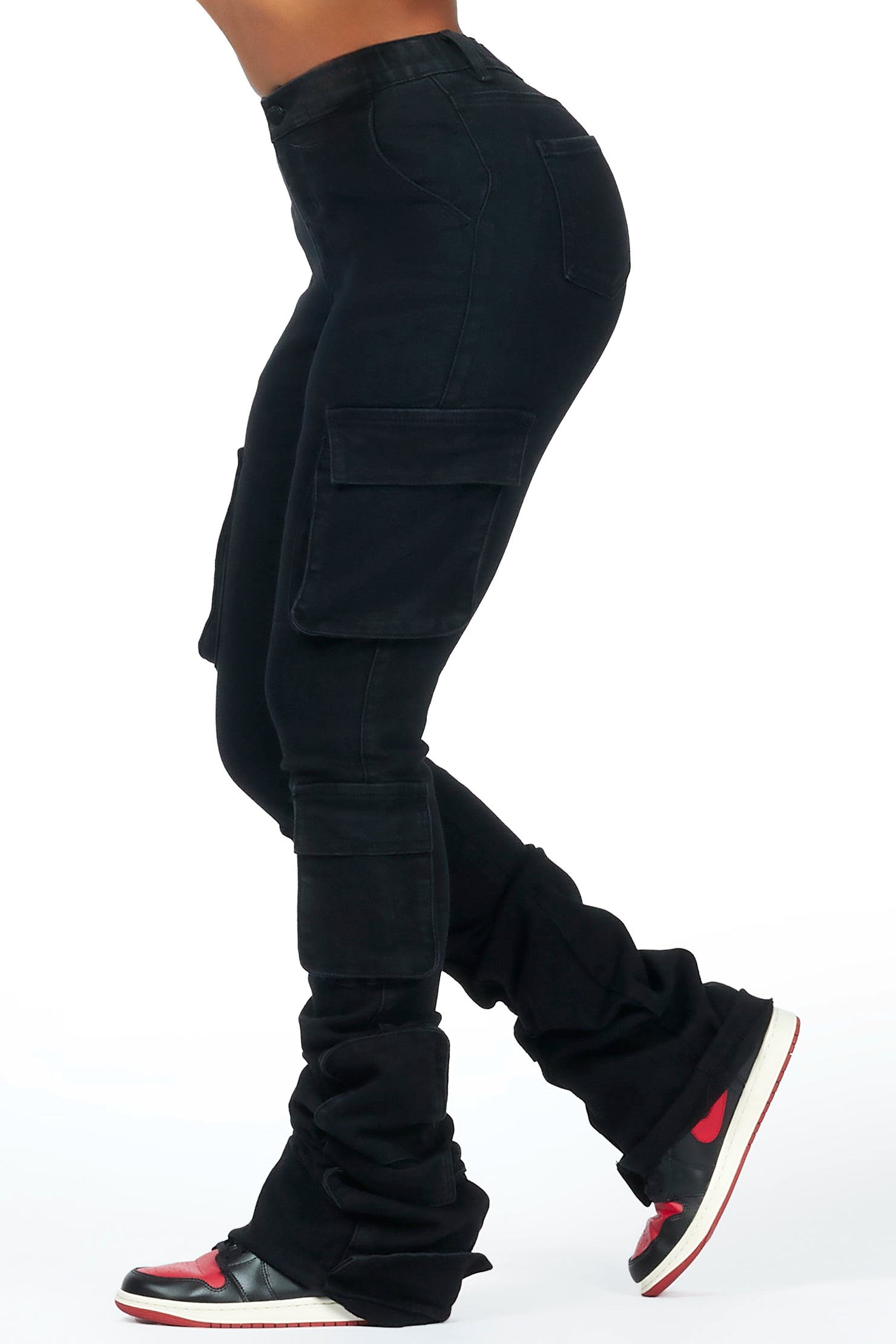 Phoebe Black Super Stacked Jean