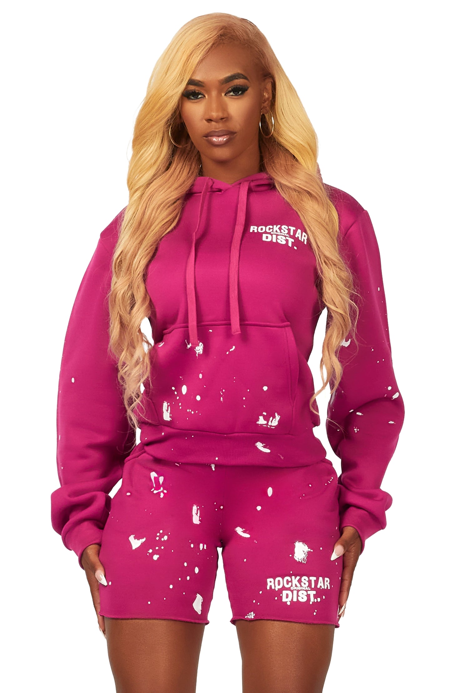 Just Between Us Fuchsia Short Set