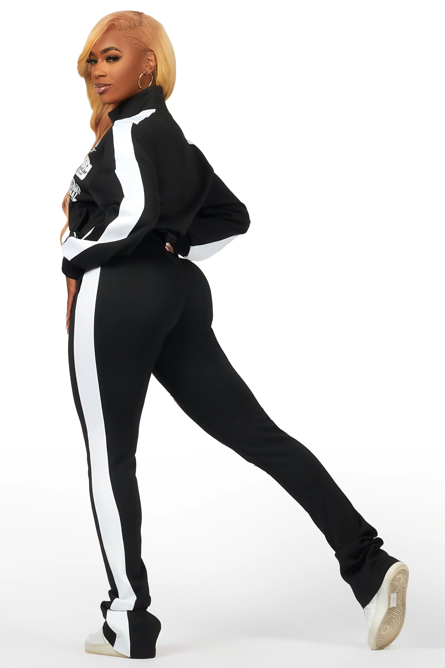 Francisca Black Tricot Super Stacked Trackset