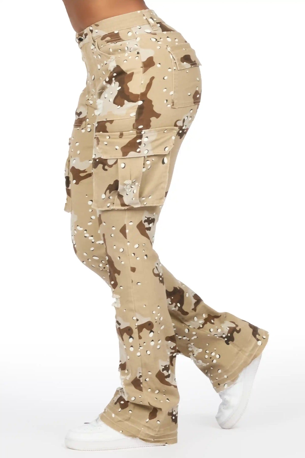 Kamron 2.0 Desert Camo Cargo Stacked Flare Jean