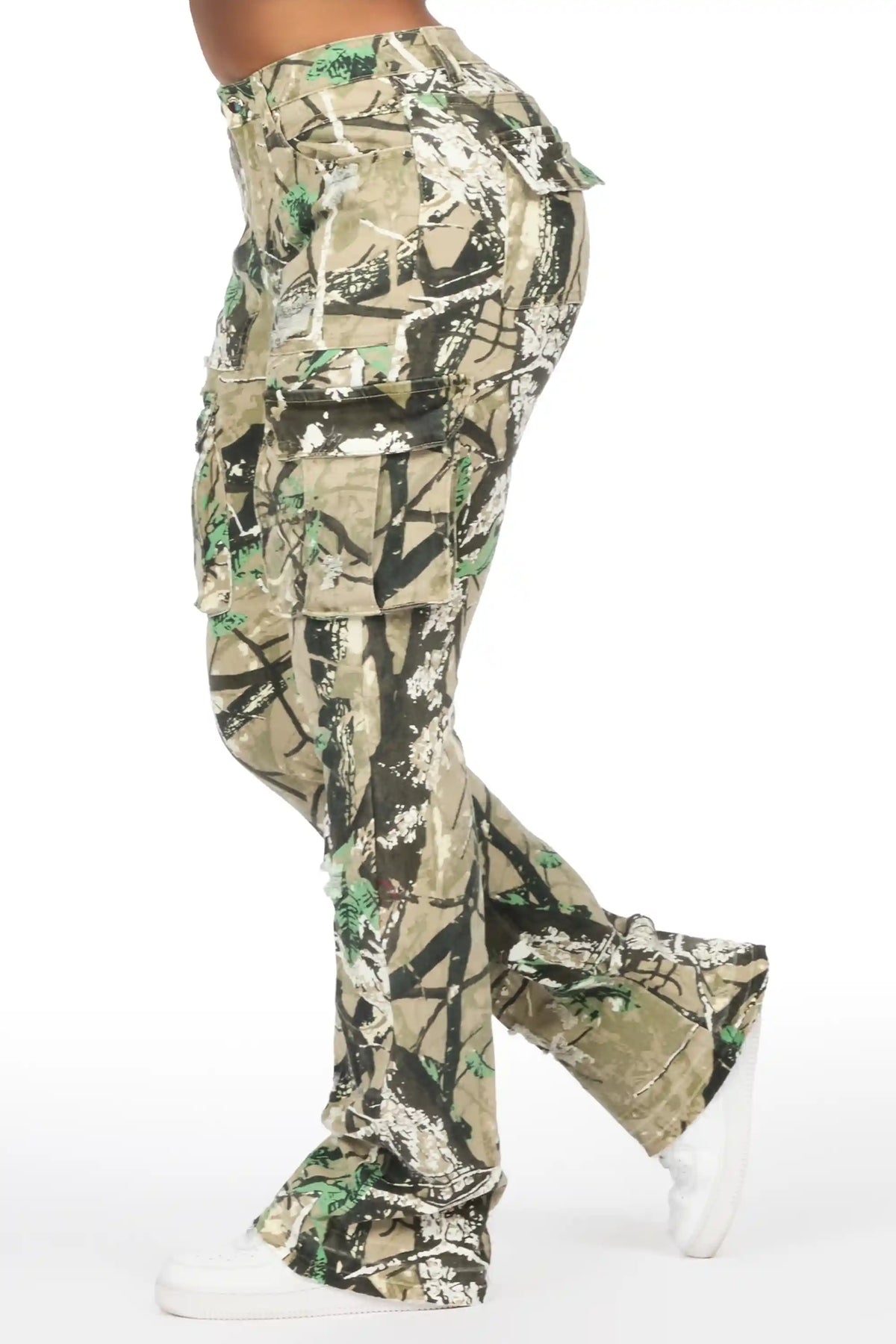 Kamron 2.0 Tree Camo Cargo Stacked Flare Jean