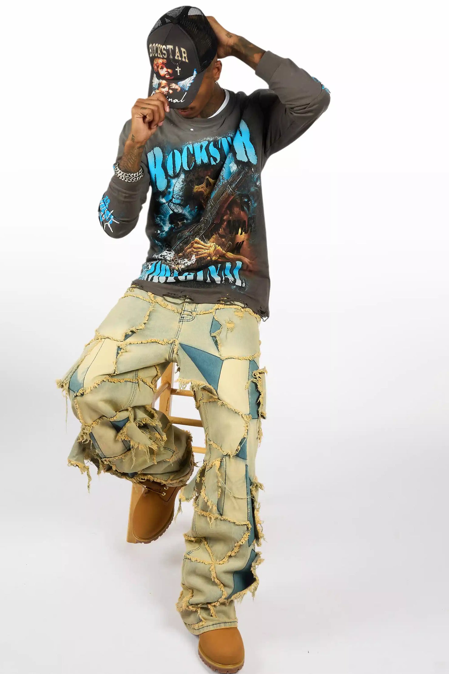 Jacomus Tint Blue Baggy Fit Jean