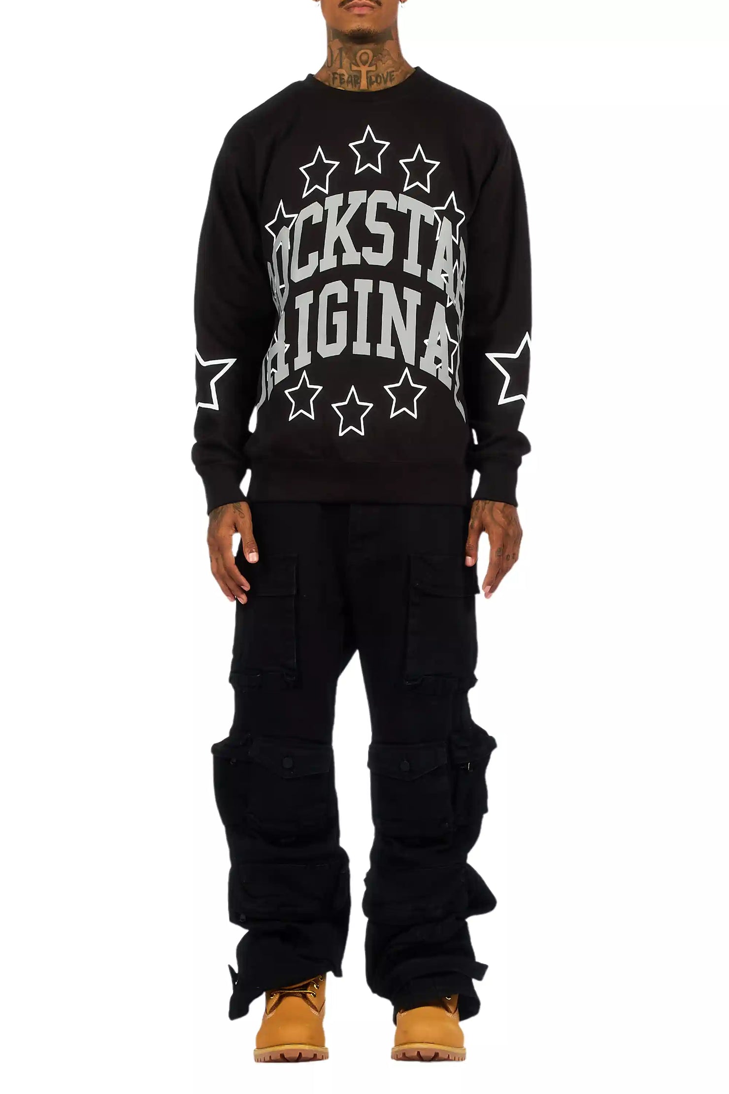 Mahesh Black Baggy Cargo Jean