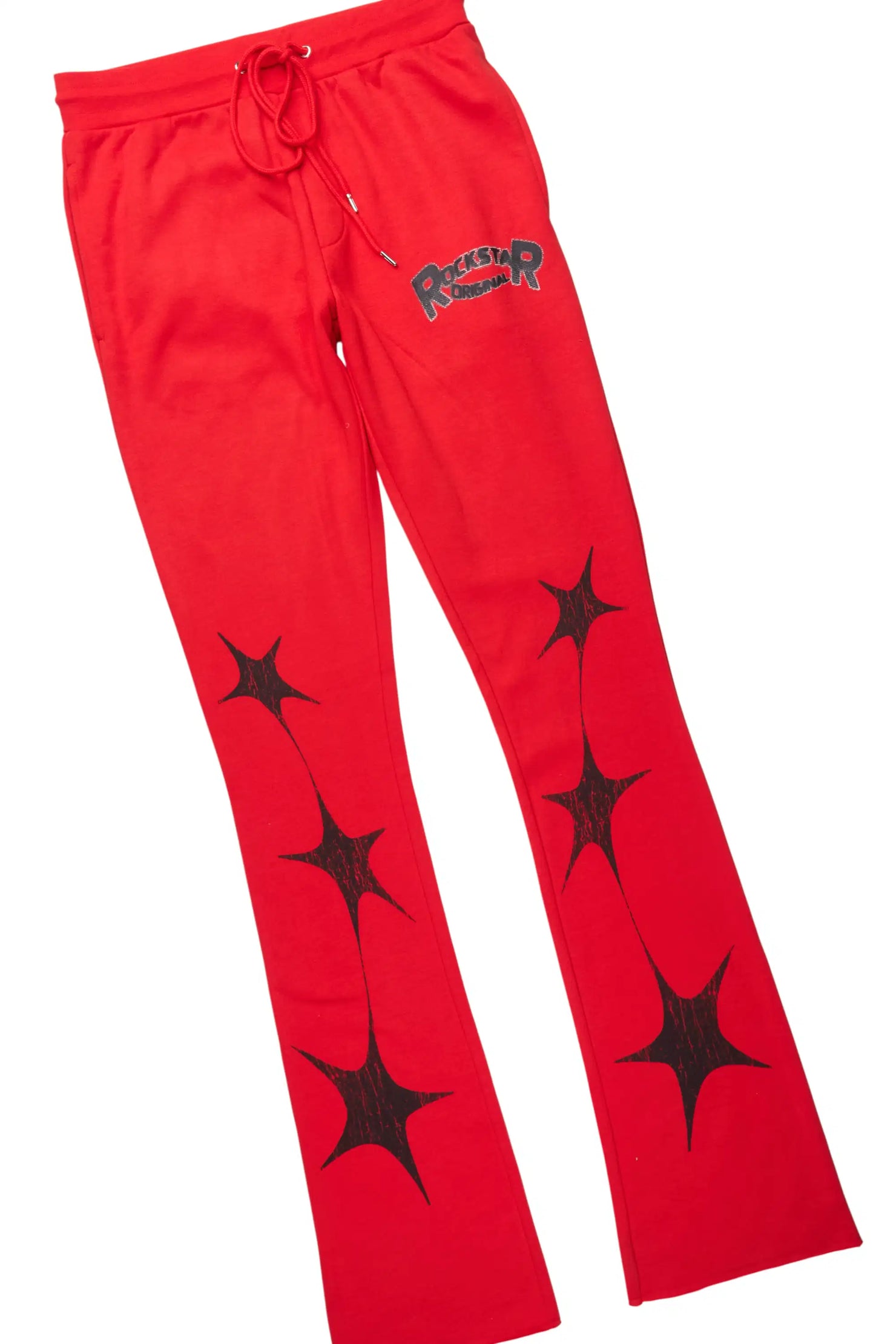 Trezno Red Hoodie/Stacked Pant Track Set