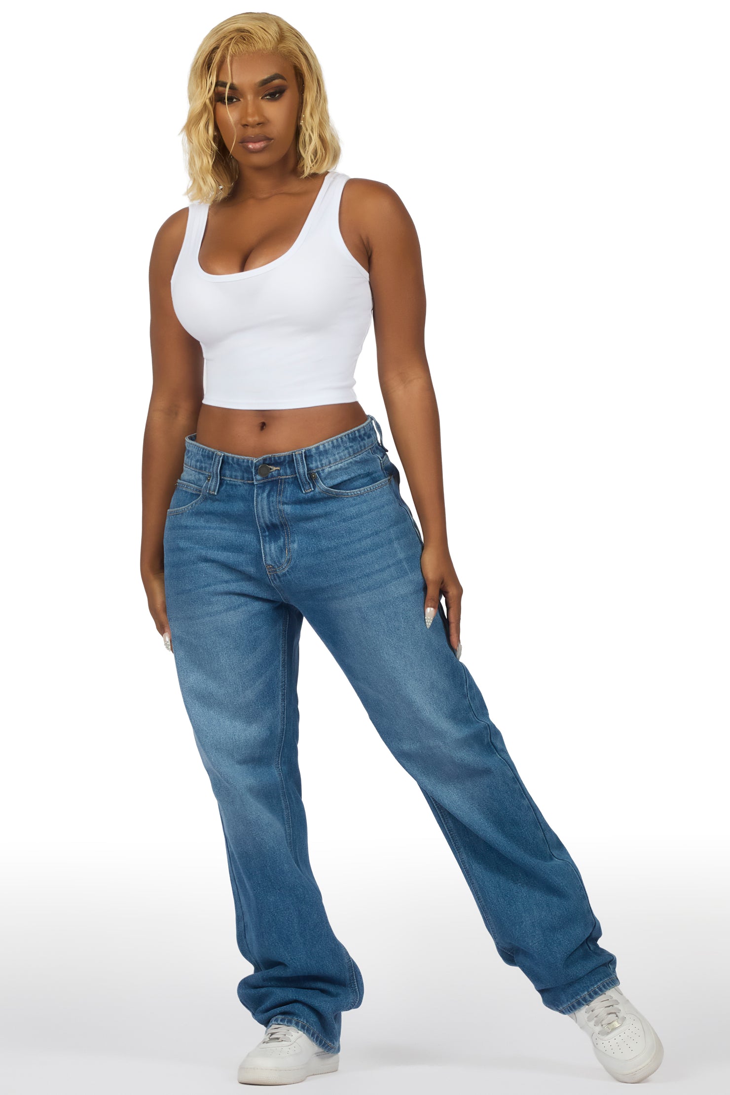 Shenette Light Wash Baggy Jean