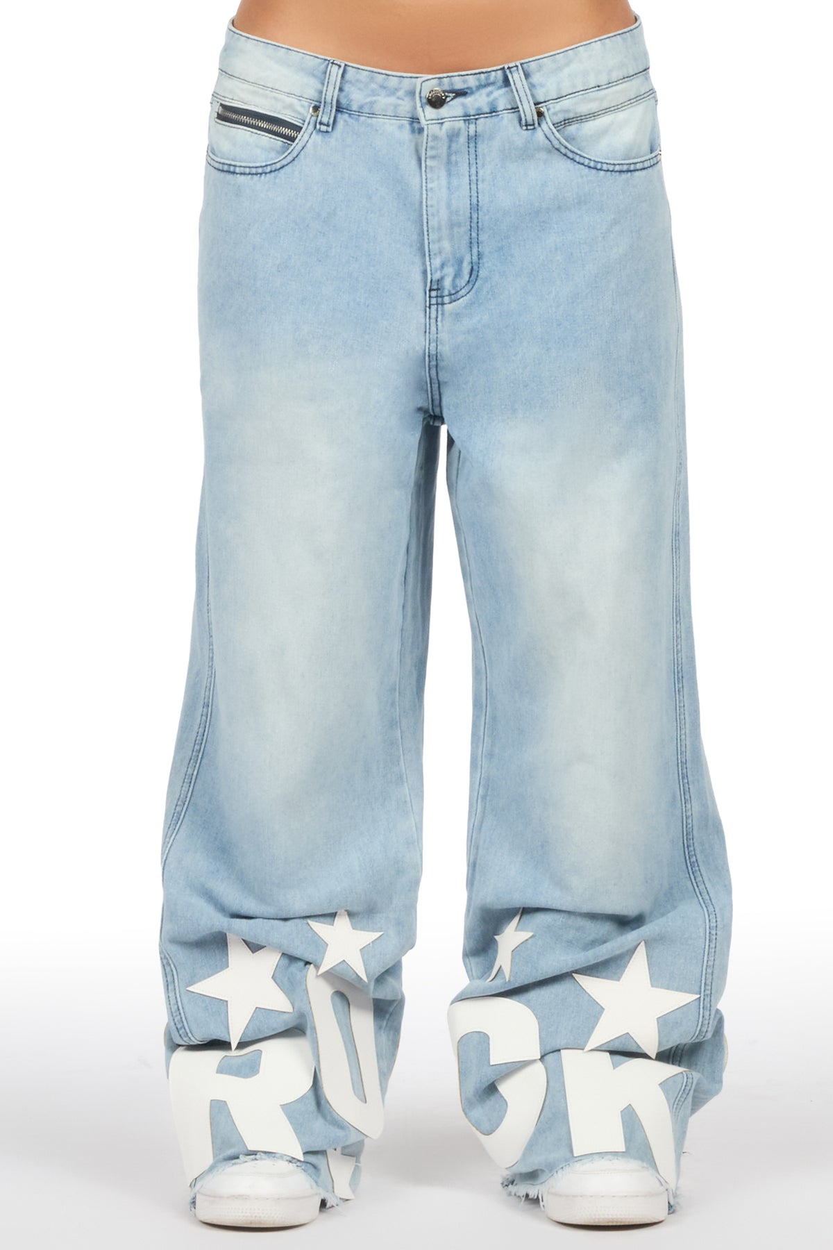 Kylani Blue Baggy Fit Jean