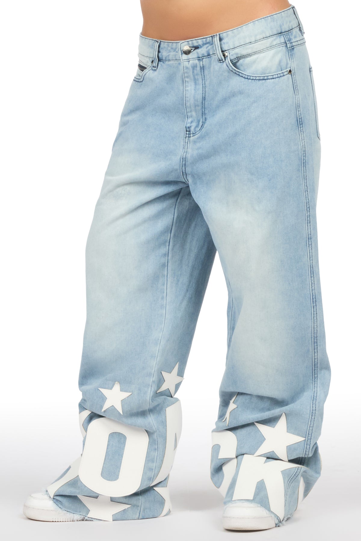 Kylani Blue Baggy Fit Jean