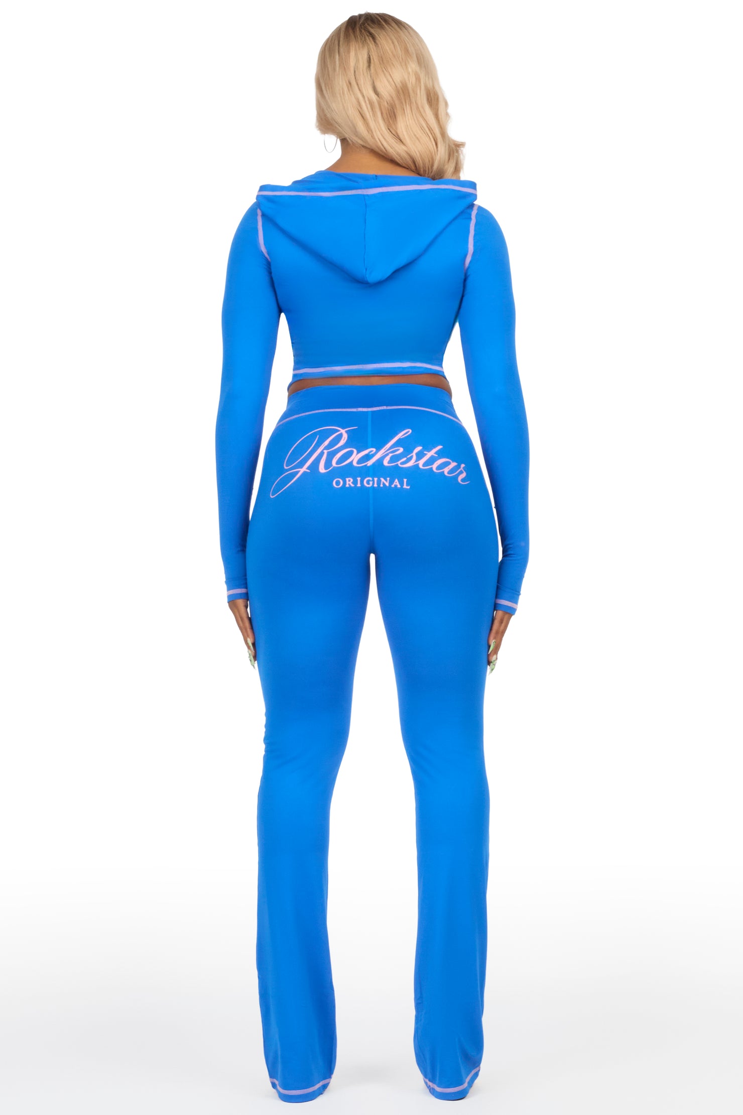 Arzena Blue/Pink Zip Up Lounge Track Set