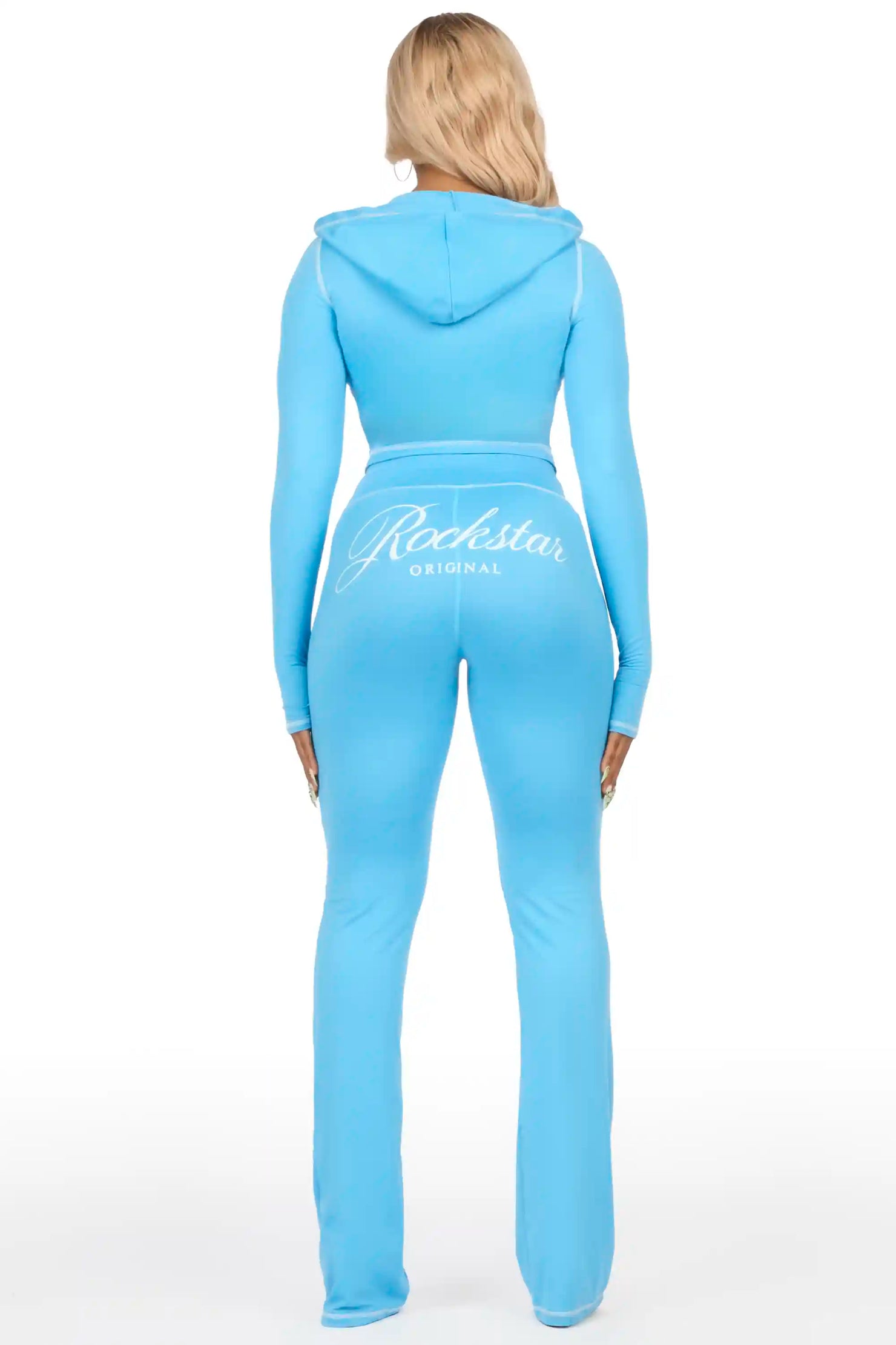 Arzena Blue Zip Up Lounge Track Set