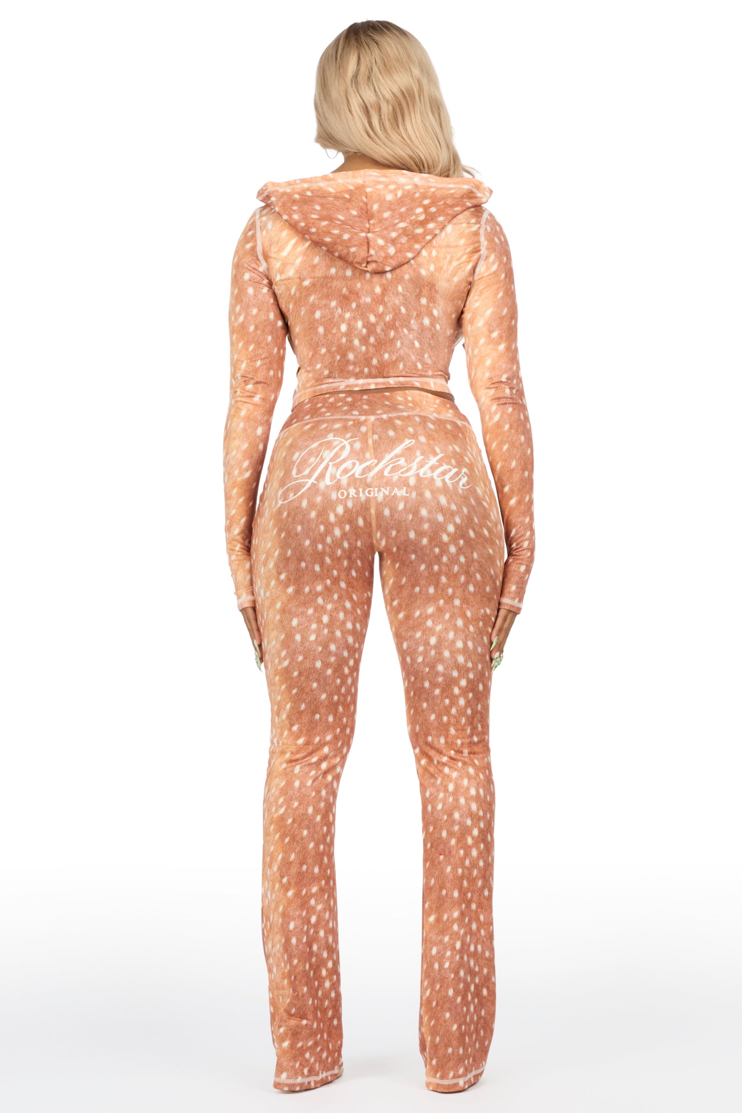Arzena Deer Print Zip Up Lounge Track Set