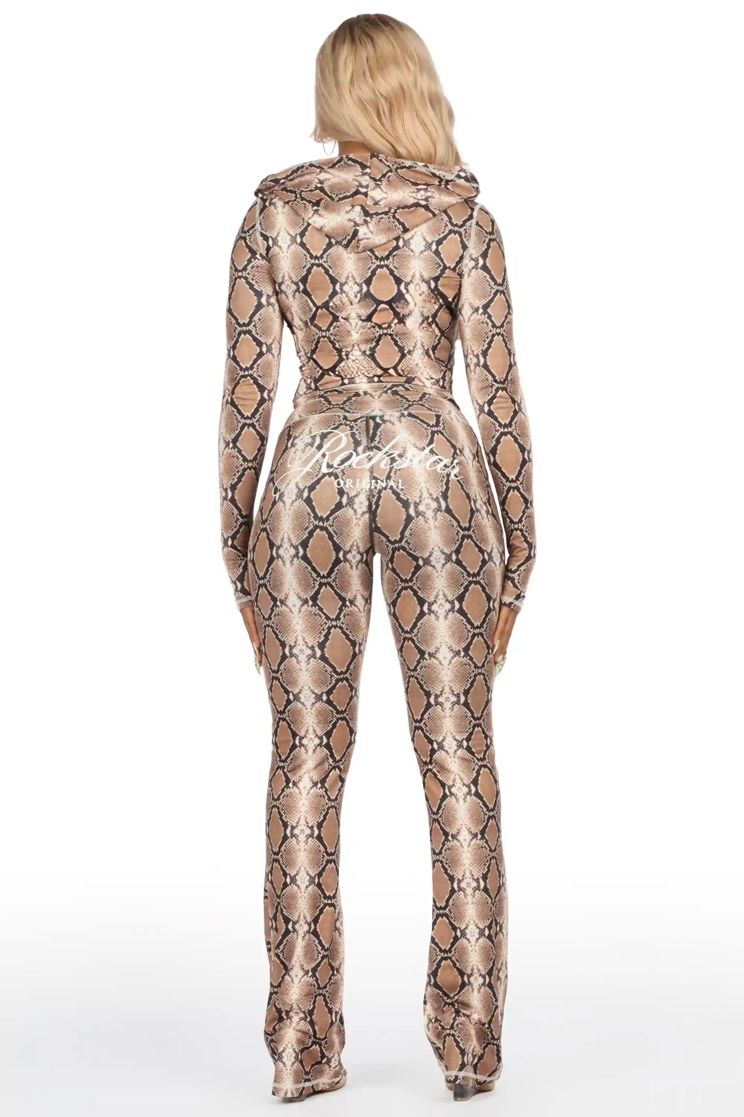 Arzena Snakeskin Zip Up Lounge Track Set