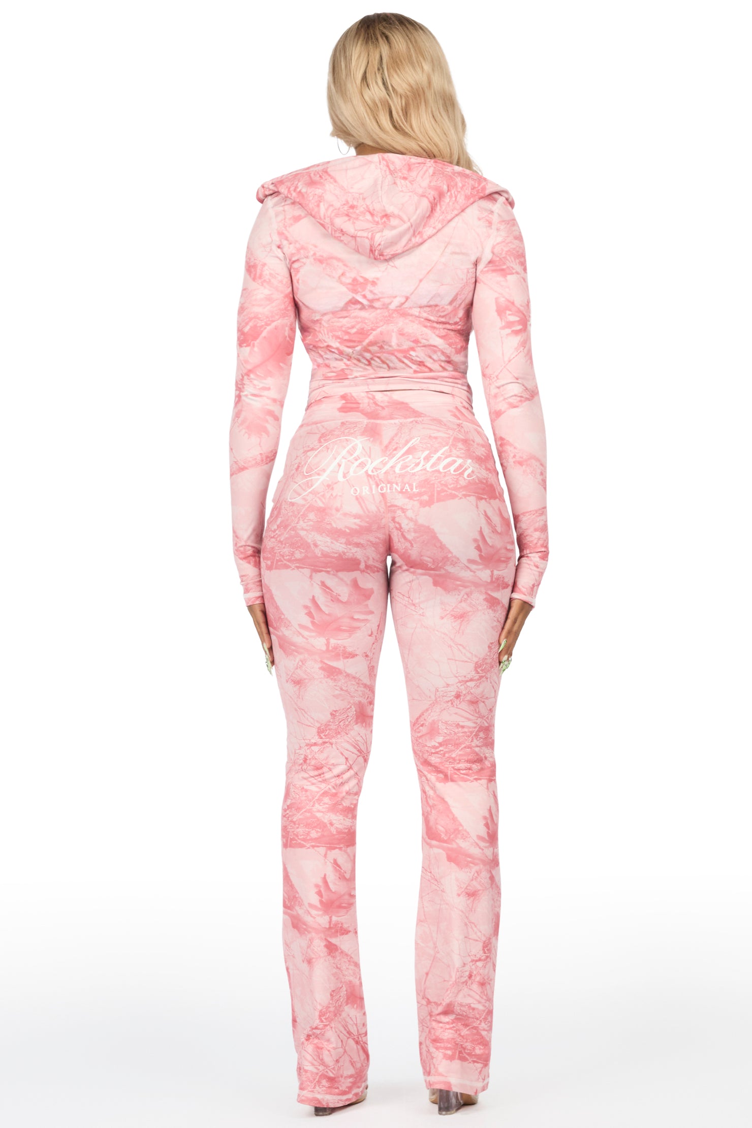 Arzena Brown Tree Camo Zip Up Lounge Track Set