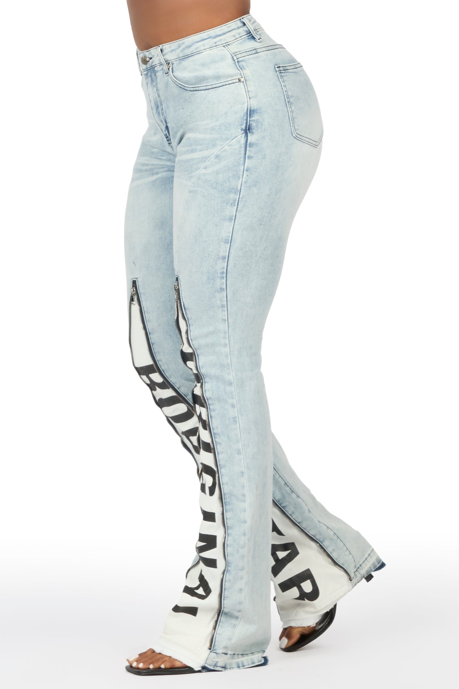 Debay Light Wash Stacked Flare Jean