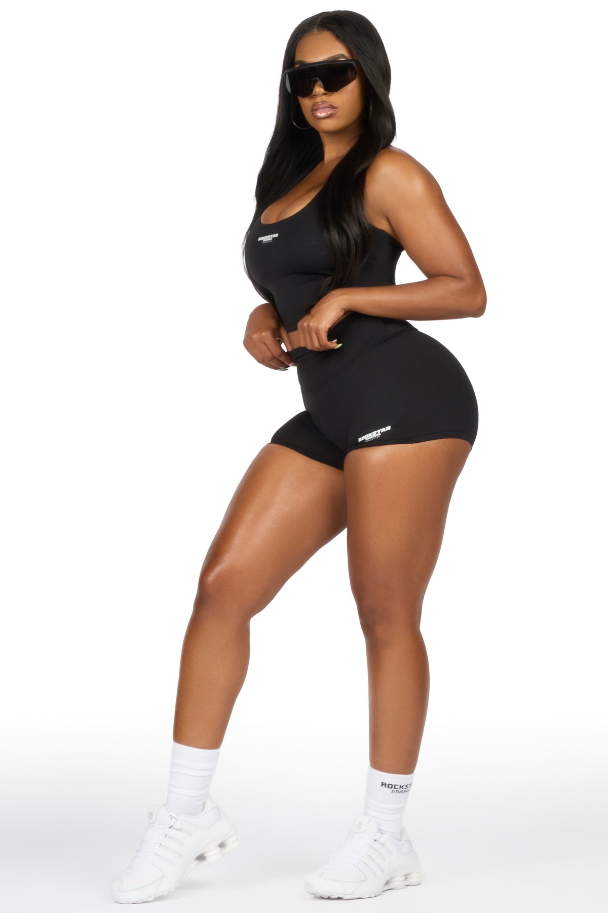 Delikia Black Halter Active Bike Short Set