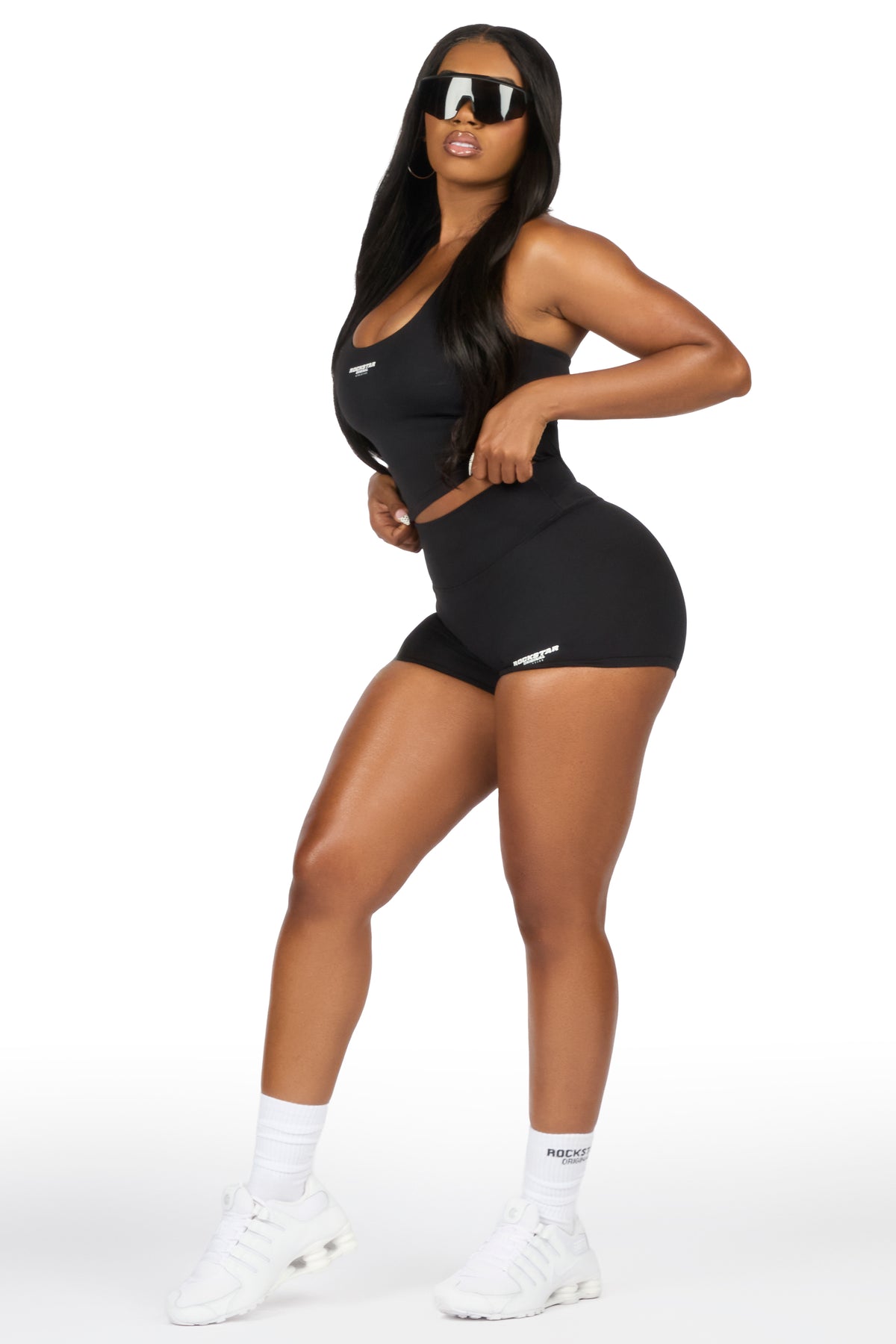 Delikia Black Halter Active Bike Short Set